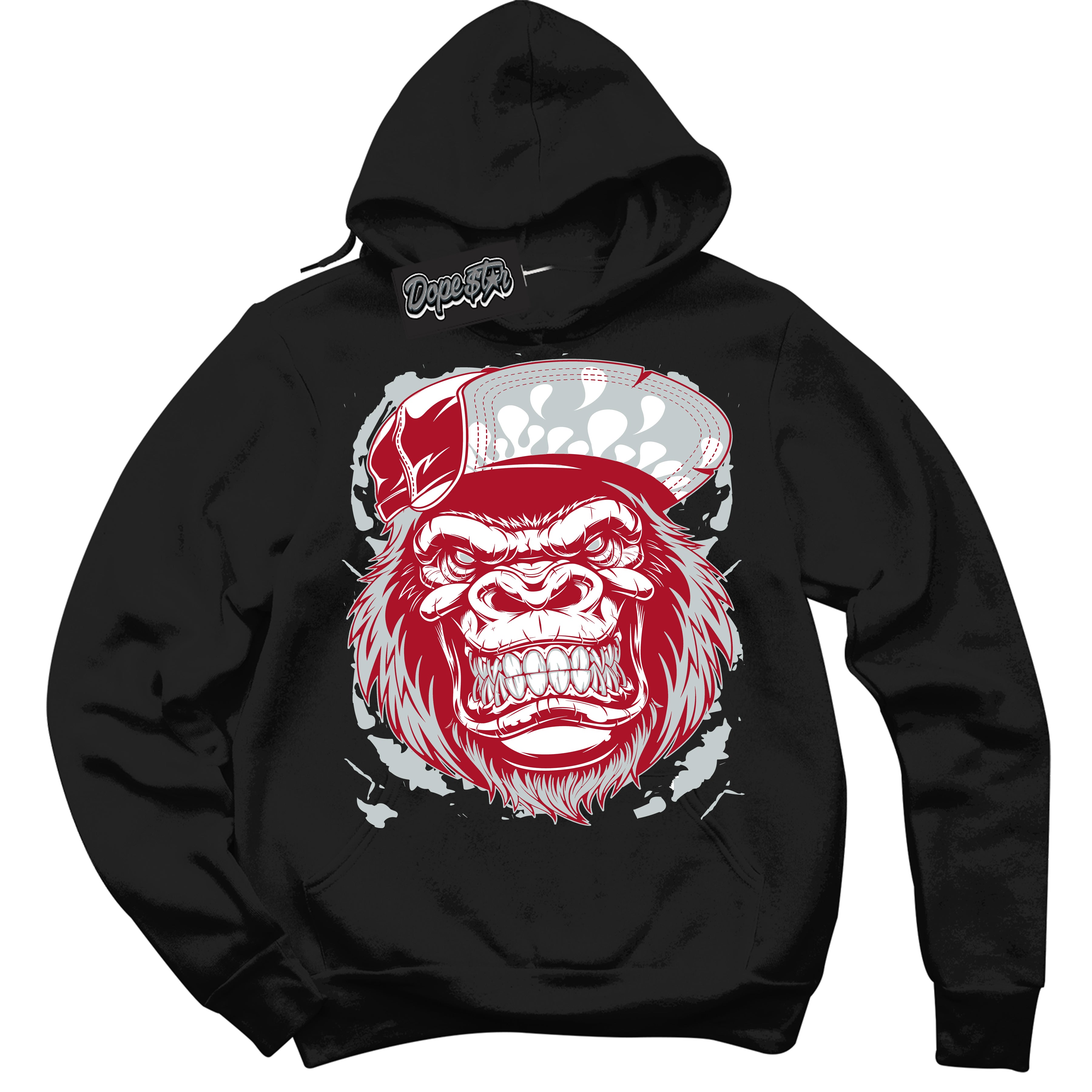 Cool Black Hoodie with “ Gorilla Beast ” design that Perfectly Matches Reverse Ultraman Sneakers.