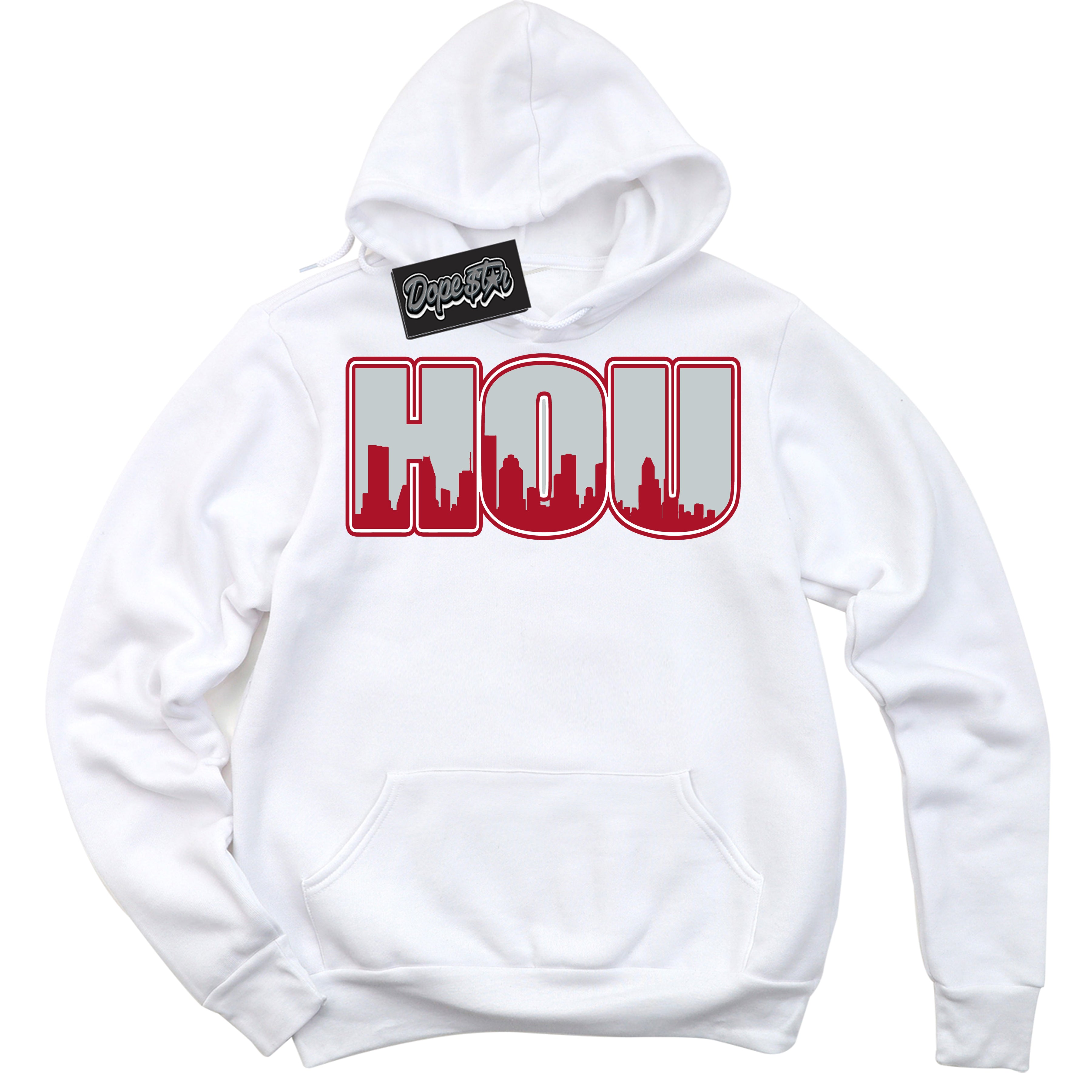 Cool White Hoodie with “ Houston ” design that Perfectly Matches Reverse Ultraman Sneakers.