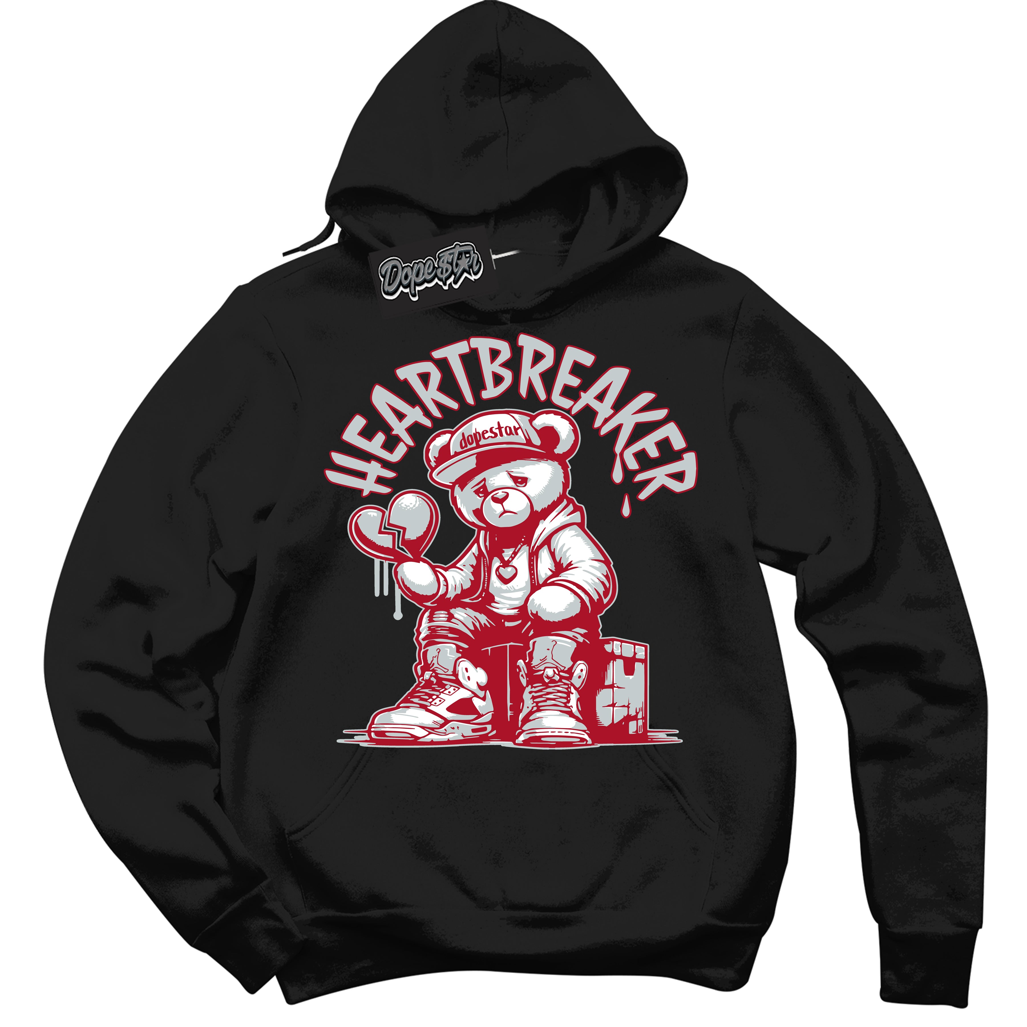 Cool Black Hoodie with “ Heartbreaker Bear ” design that Perfectly Matches Reverse Ultraman Sneakers.