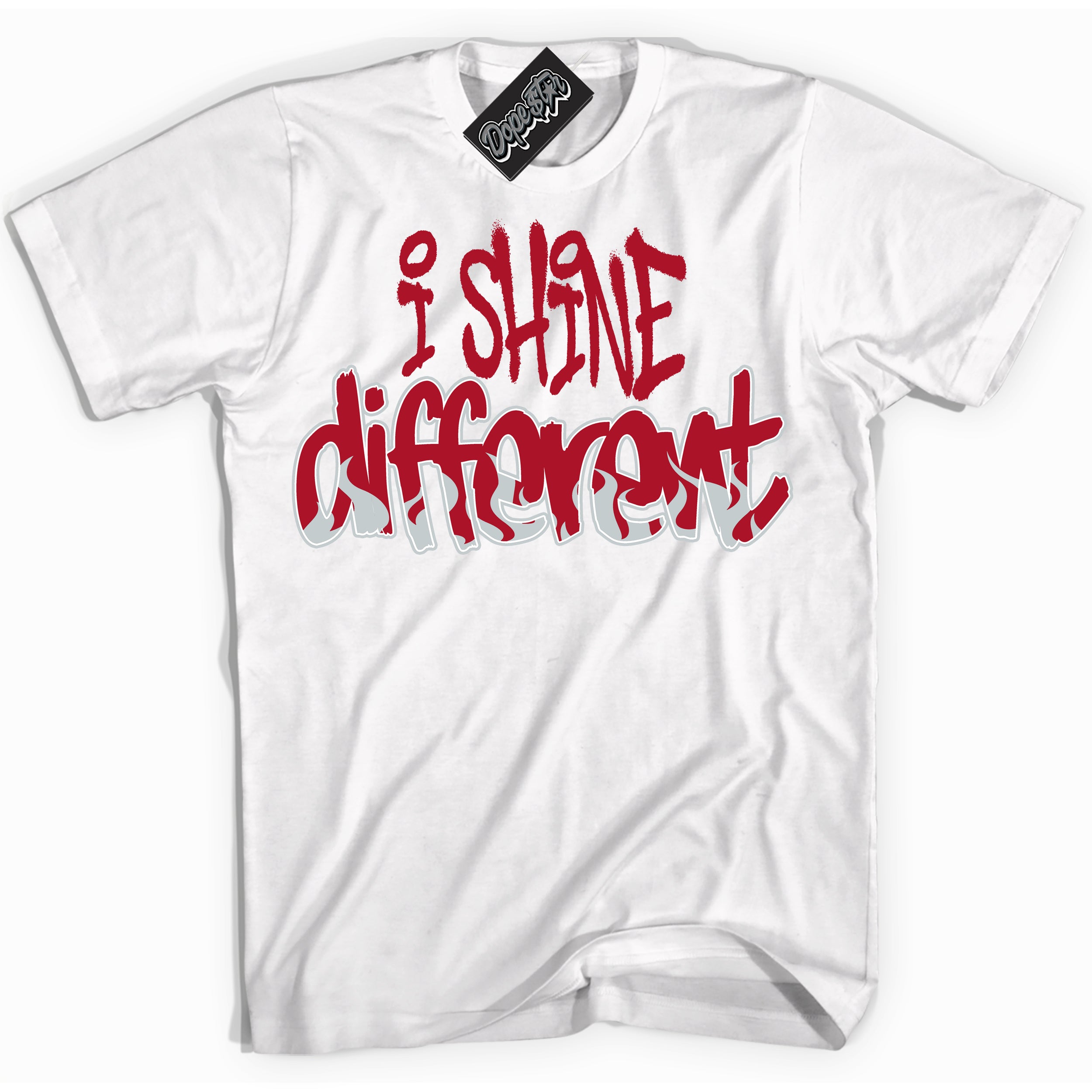 Cool White Shirt with “ I Shine Different” design that perfectly matches Reverse Ultraman Sneakers.
