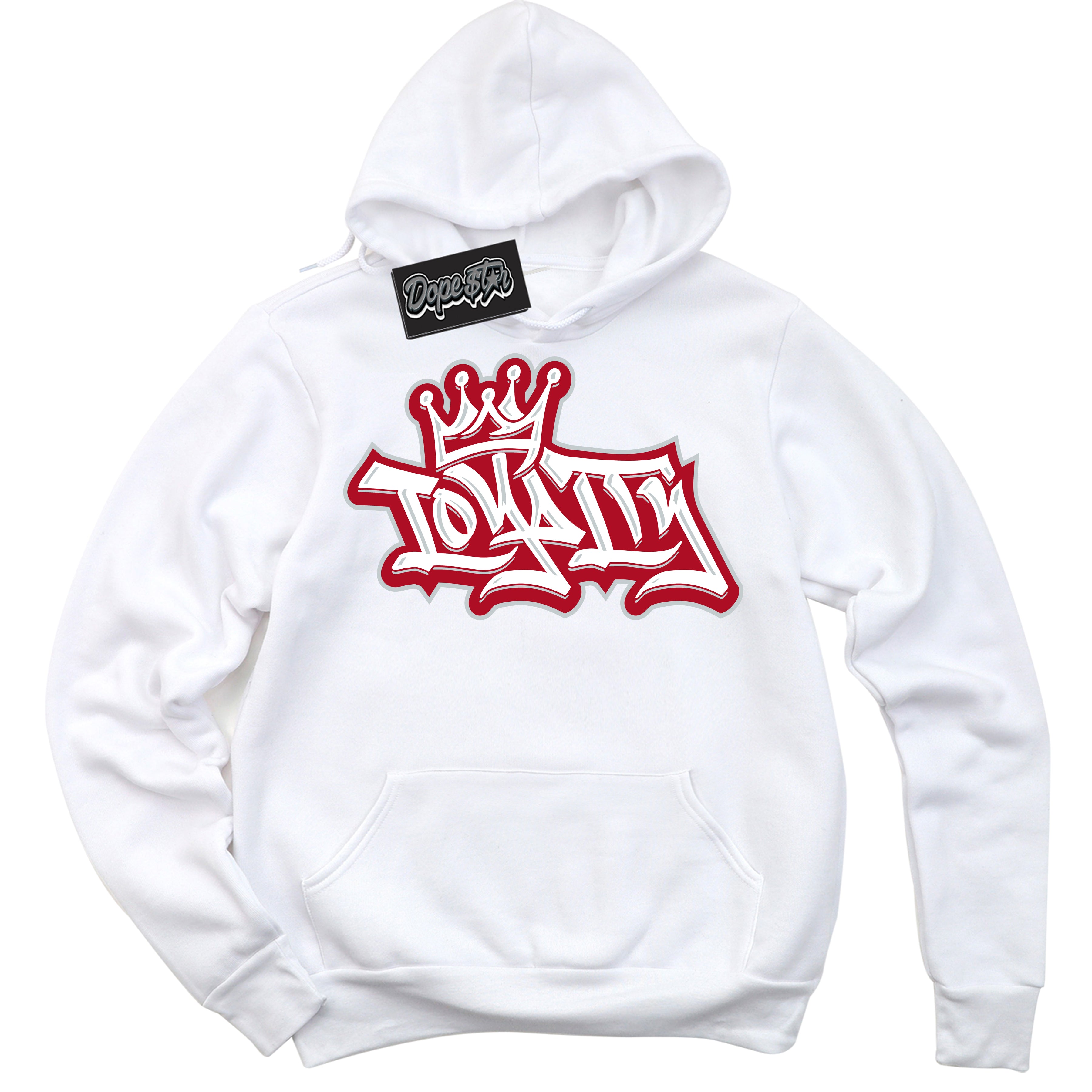 Cool White Hoodie with “ Loyalty Crown ” design that Perfectly Matches Reverse Ultraman Sneakers.