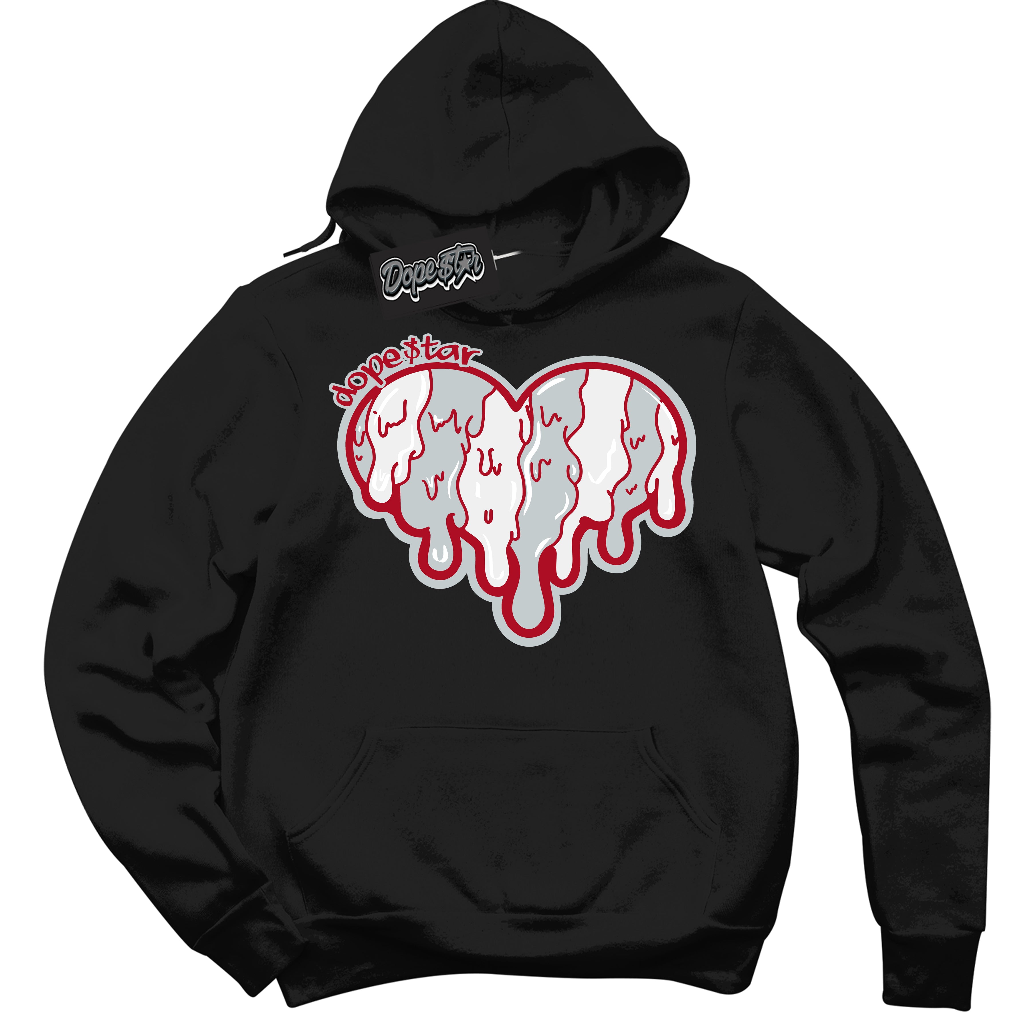 Cool Black Hoodie with “ Melting Heart ” design that Perfectly Matches Reverse Ultraman Sneakers.