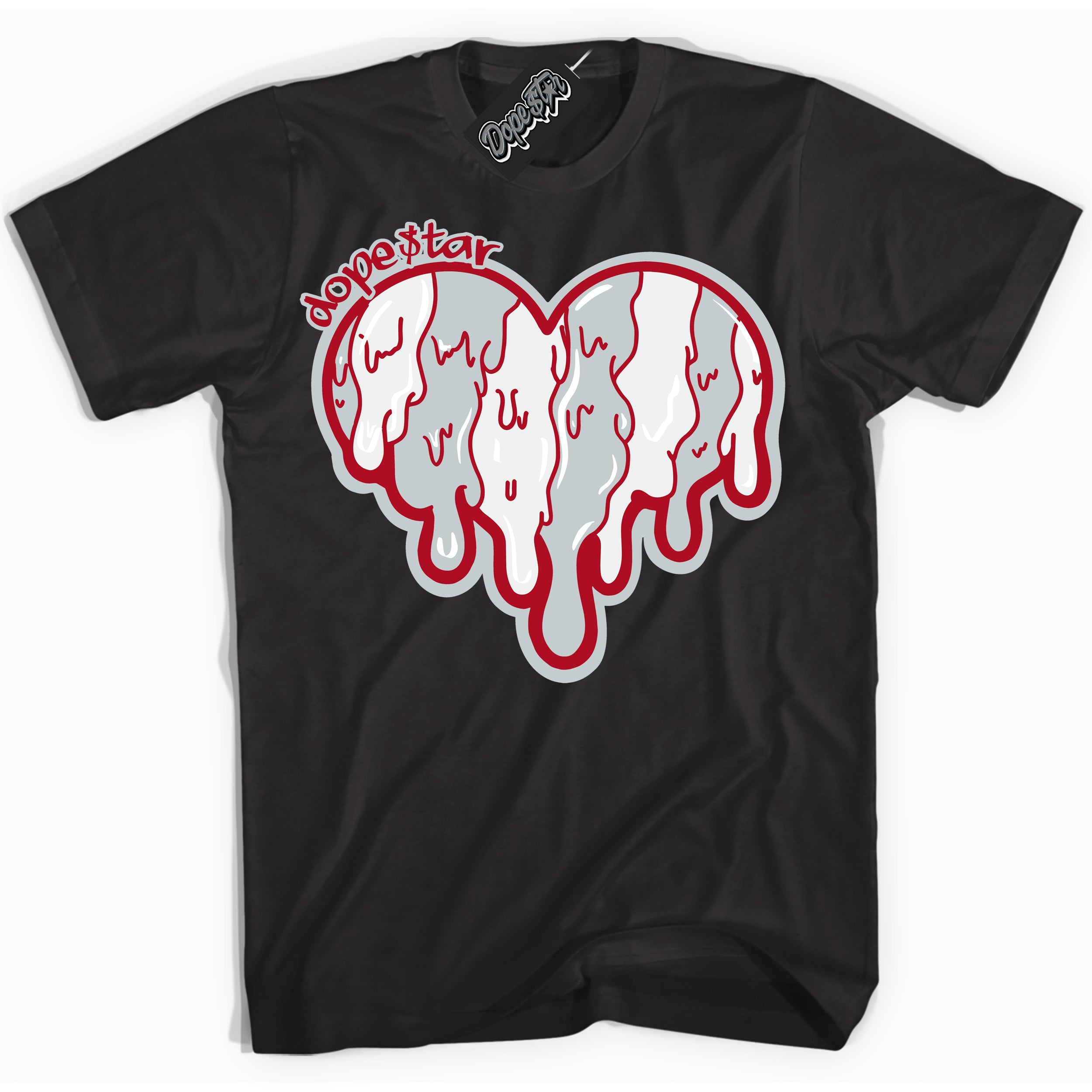 Cool Black Shirt with “ Melting Heart” design that perfectly matches Reverse Ultraman Sneakers.