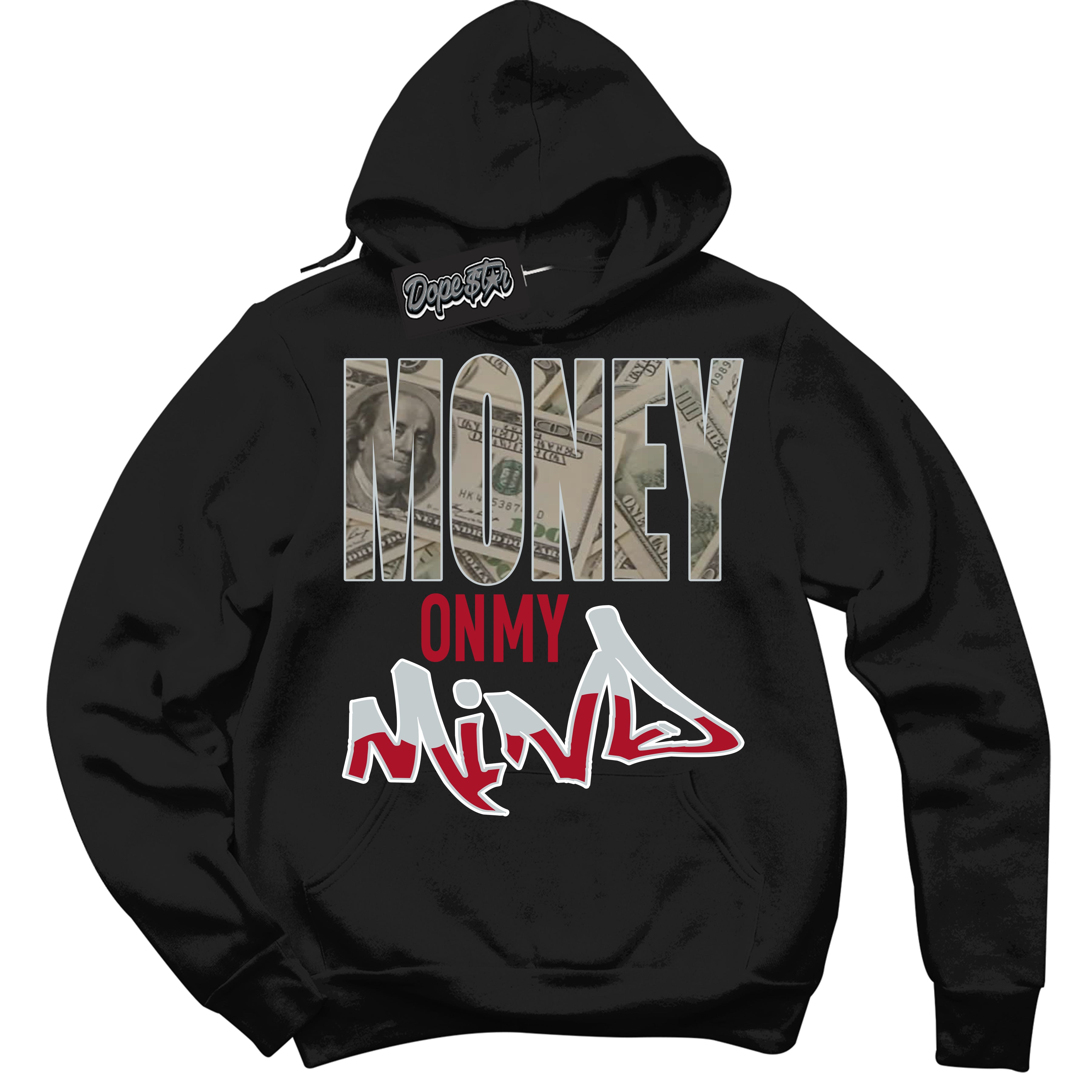 Cool Black Hoodie with “ Money On My Mind ” design that Perfectly Matches Reverse Ultraman Sneakers.