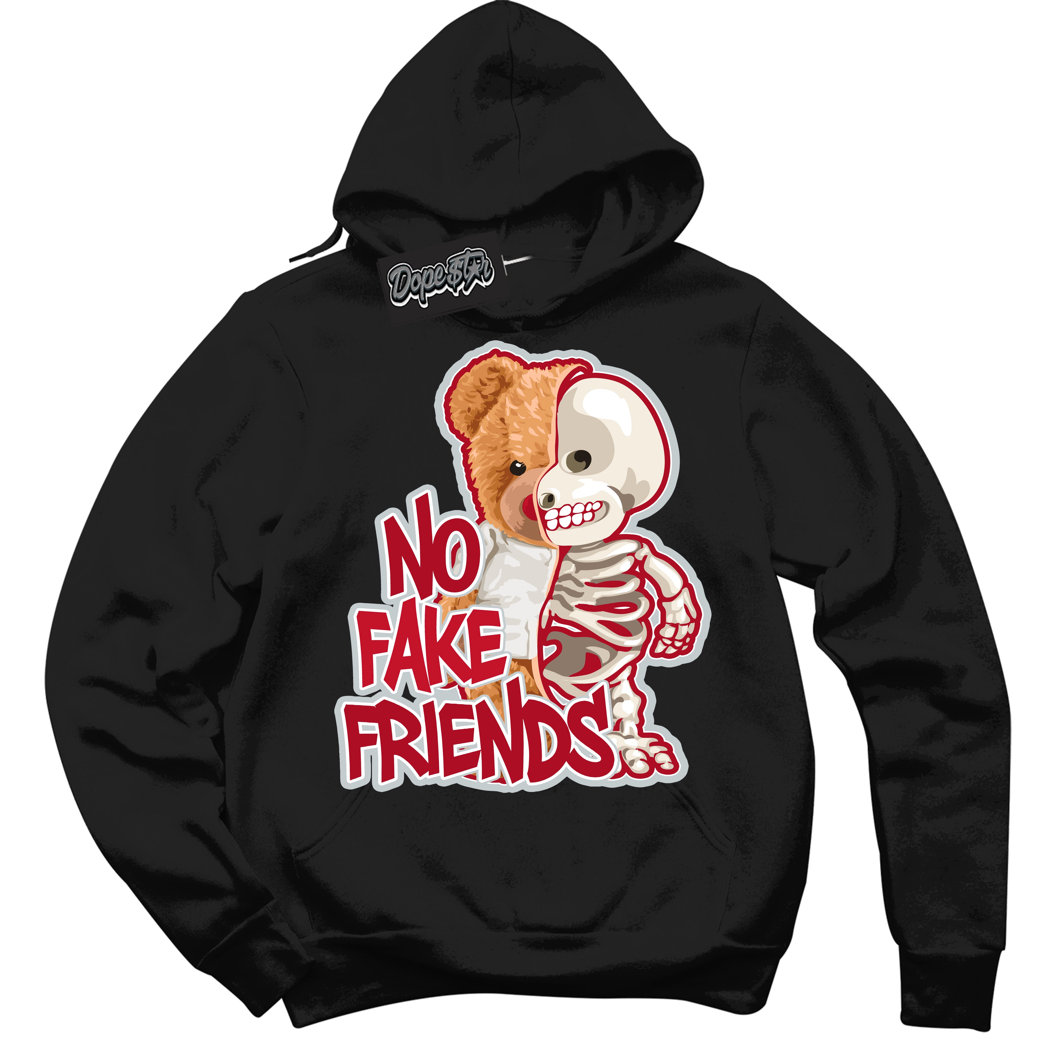 Cool Black Hoodie with “ No Fake Friends ” design that Perfectly Matches Reverse Ultraman Sneakers.
