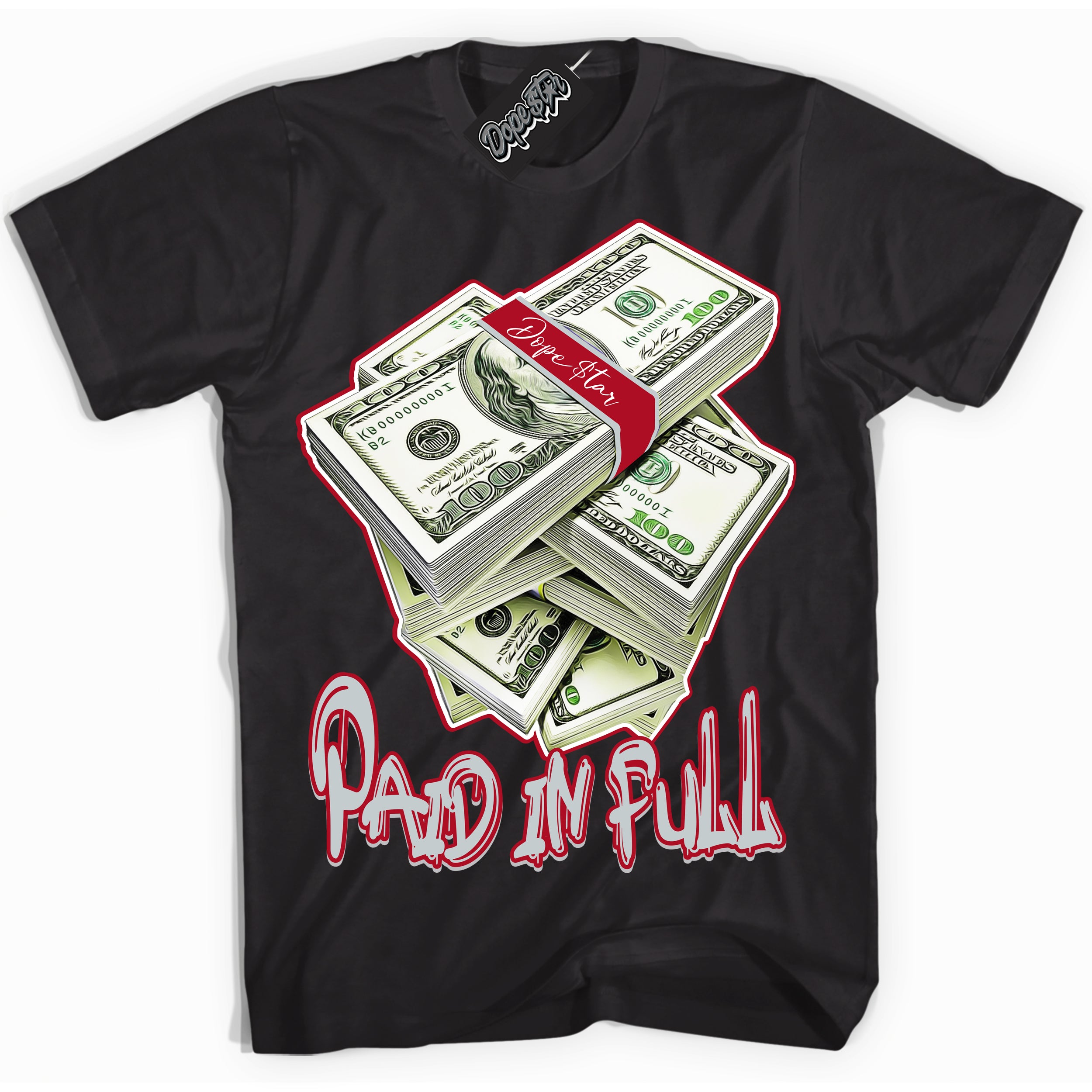 Cool Black Shirt with “ Paid In Full” design that perfectly matches Reverse Ultraman Sneakers.