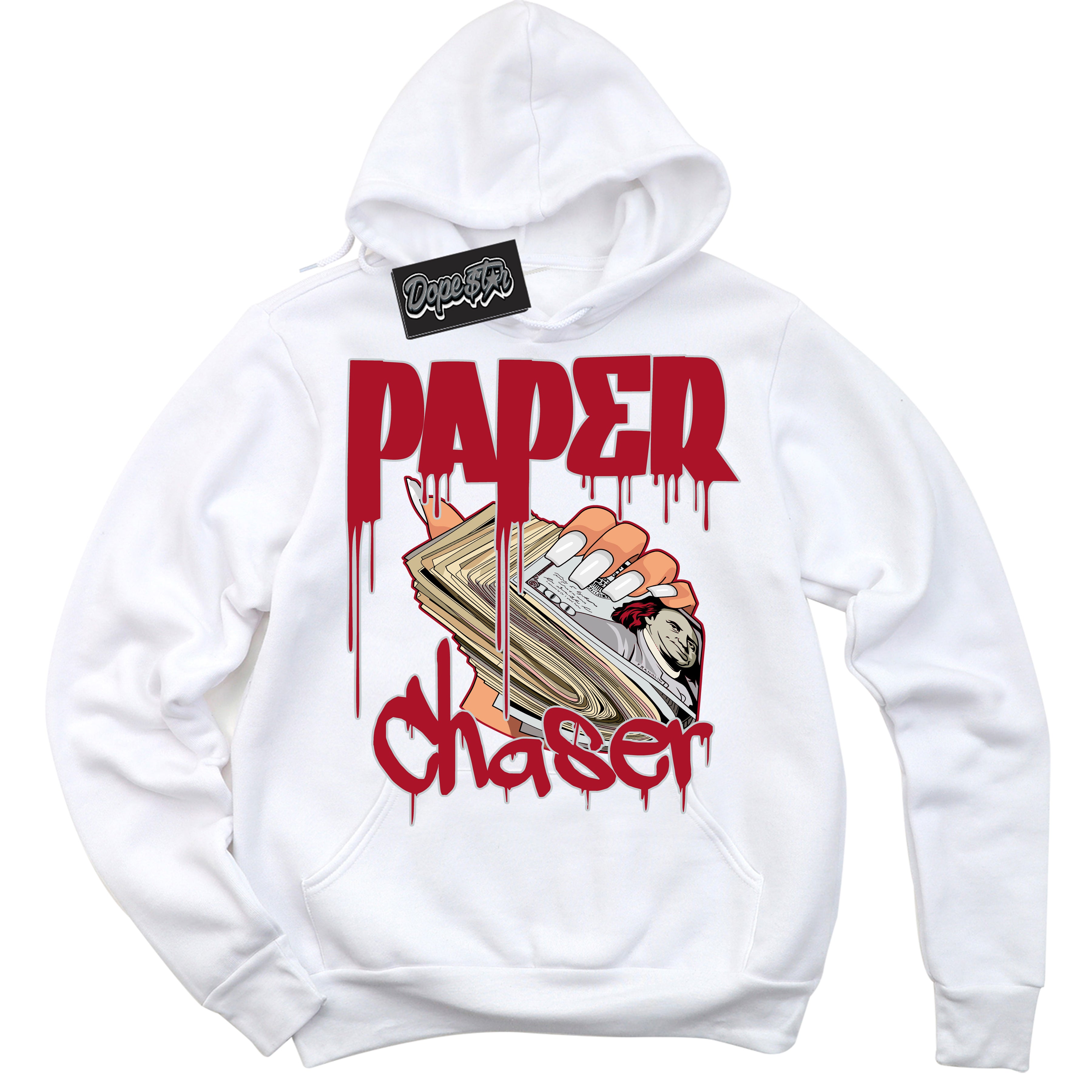 Cool Black Hoodie with “ Paper Chaser ” design that Perfectly Matches Reverse Ultraman Sneakers.