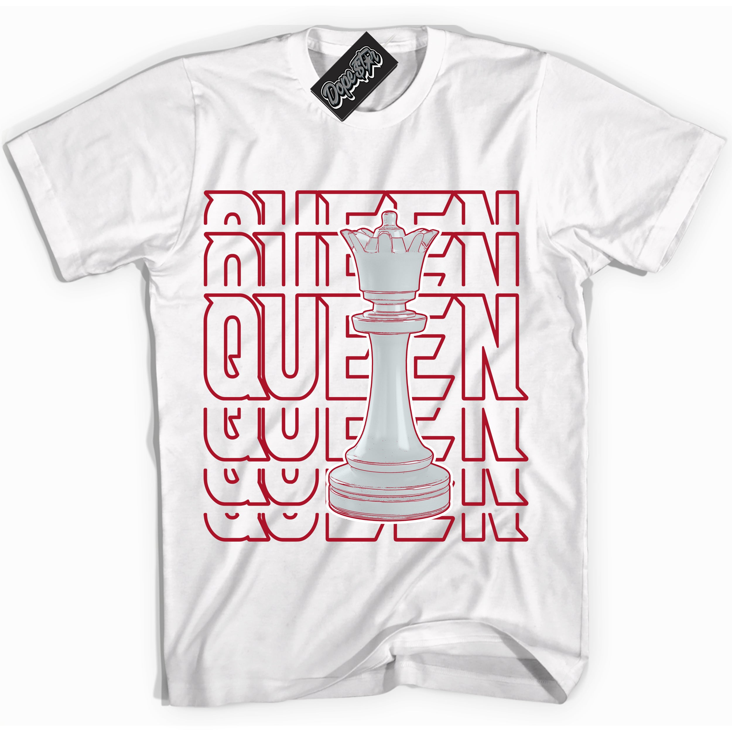Cool White Shirt with “ Queen Chess” design that perfectly matches Reverse Ultraman Sneakers.