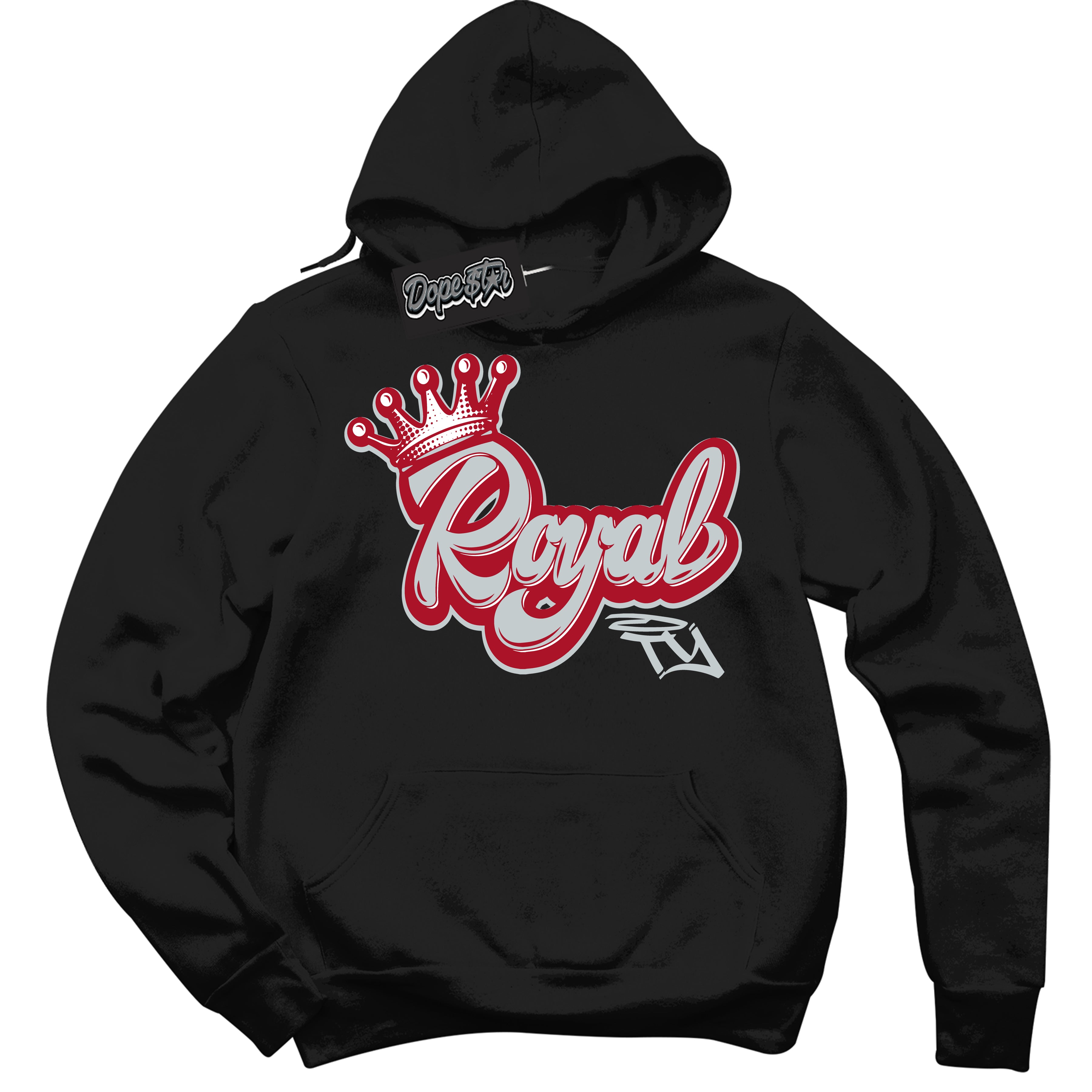 Cool Black Hoodie with “ Royalty ” design that Perfectly Matches Reverse Ultraman Sneakers.