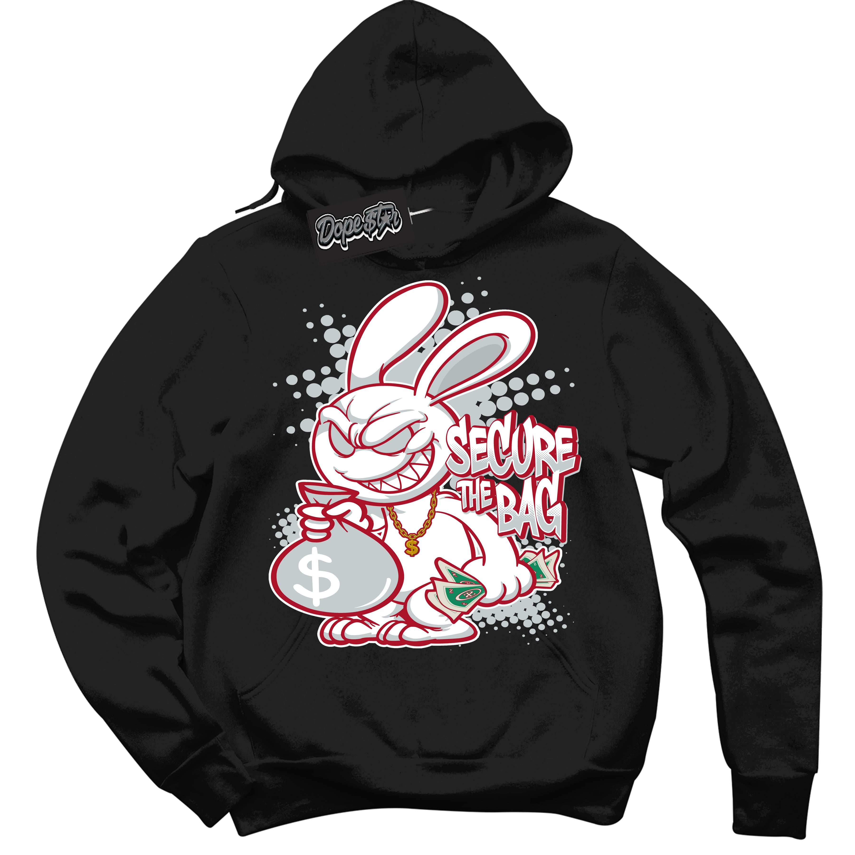 Cool Black Hoodie with “ Secure The Bag ” design that Perfectly Matches Reverse Ultraman Sneakers.