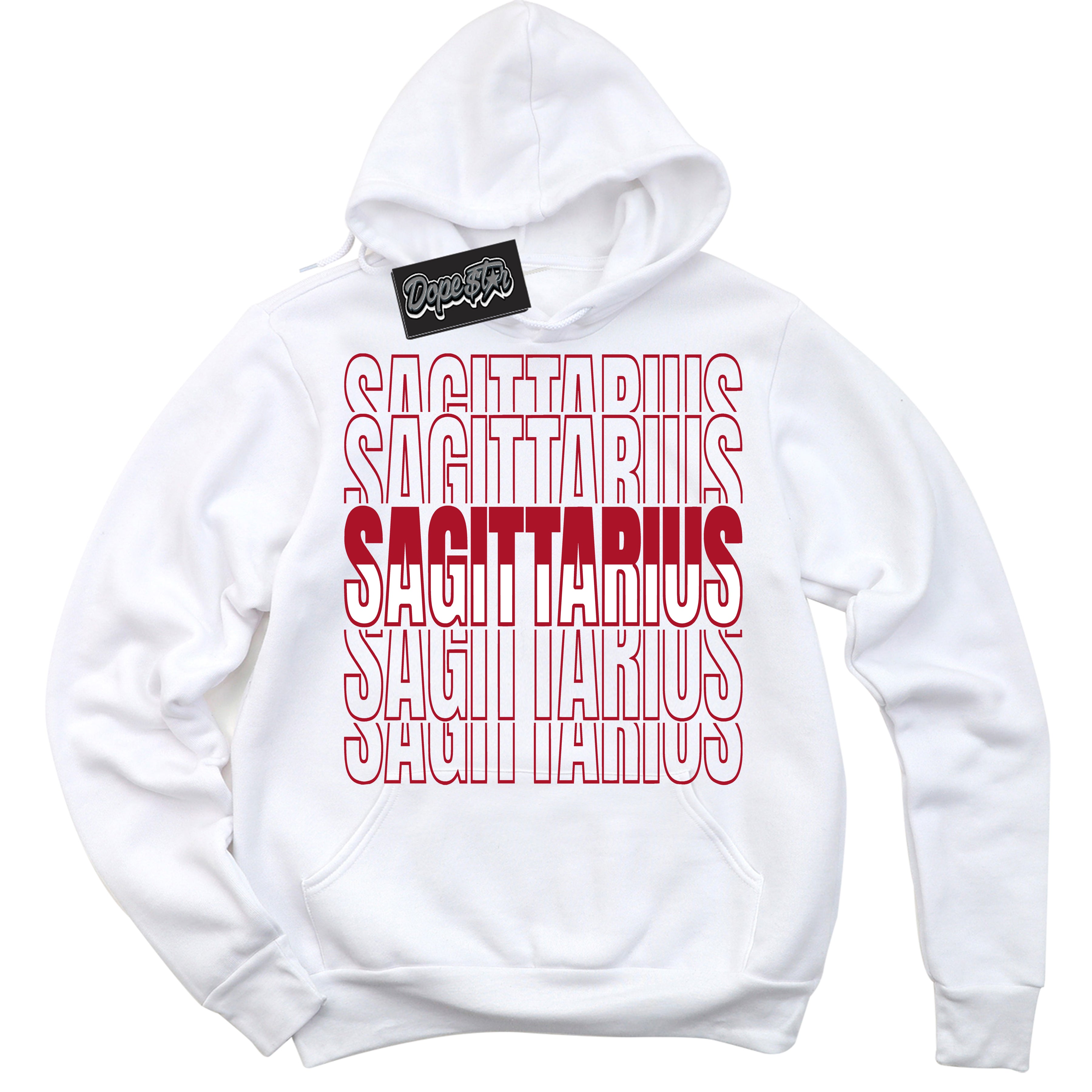 Cool White Hoodie with “ Sagittarius ” design that Perfectly Matches Reverse Ultraman Sneakers.