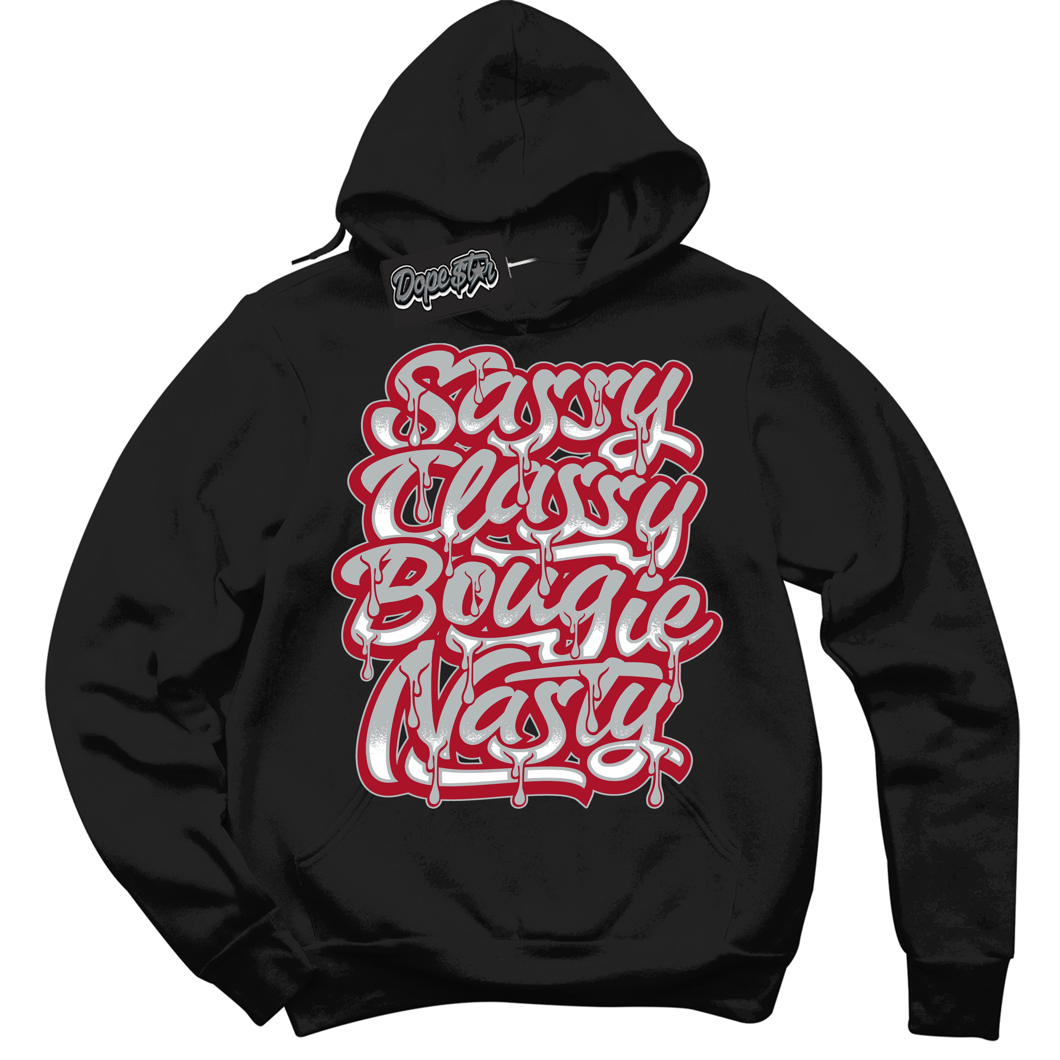 Cool Black Hoodie with “ Sassy Classy ” design that Perfectly Matches Reverse Ultraman Sneakers.