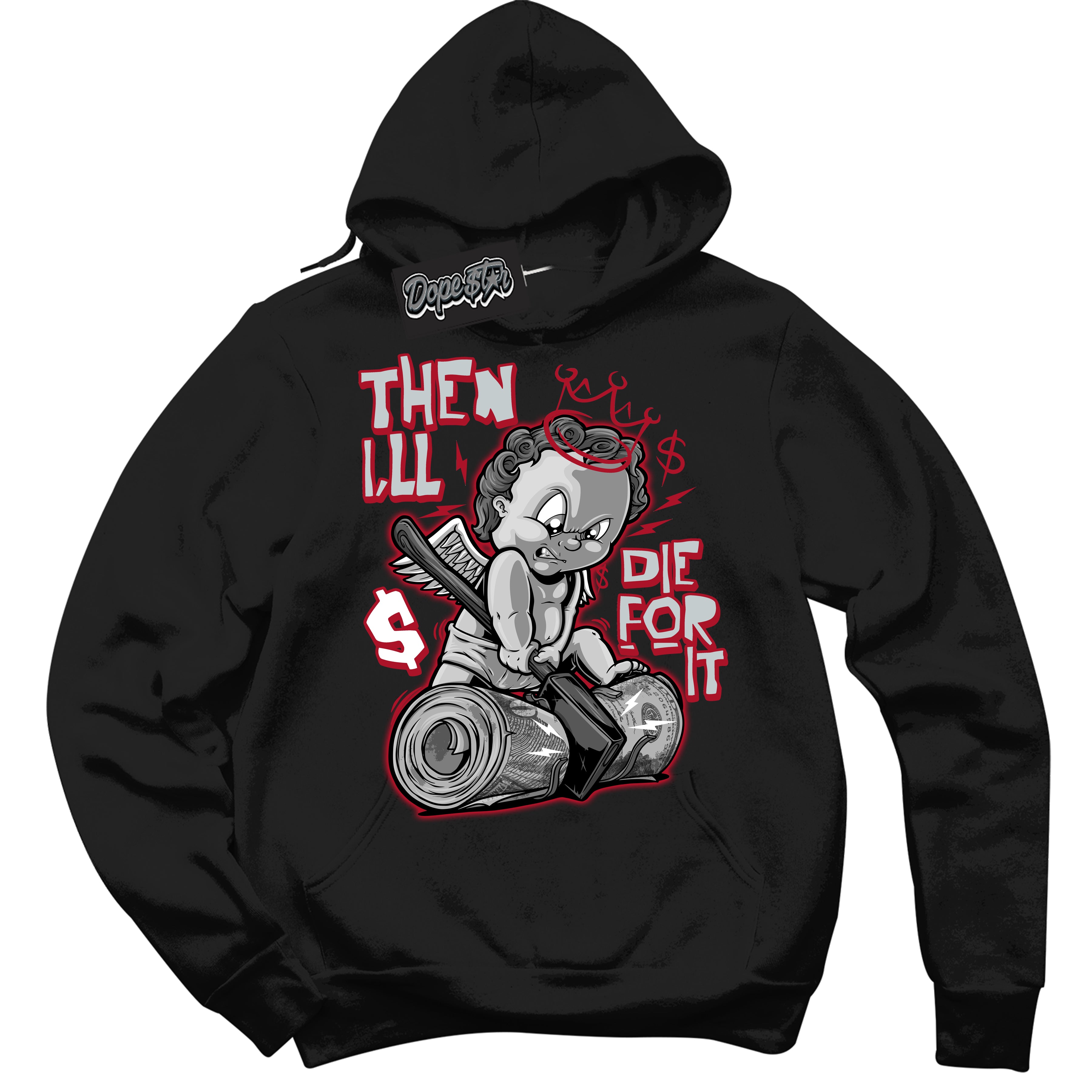Cool Black Hoodie with “ Then I'll ” design that Perfectly Matches Reverse Ultraman Sneakers.