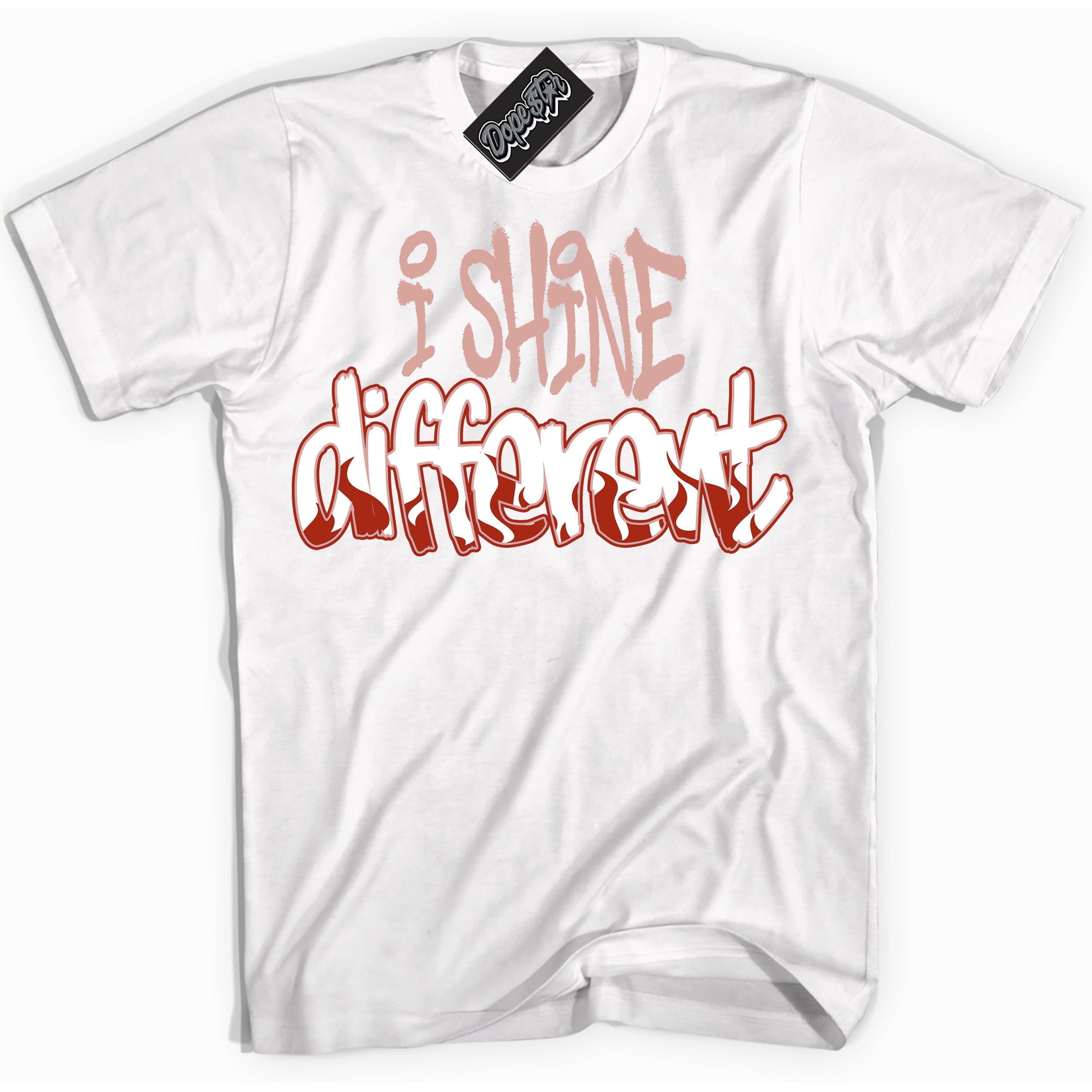 Cool White Shirt with “ I Shine Different ” design that perfectly matches Red Stardust Dunk.