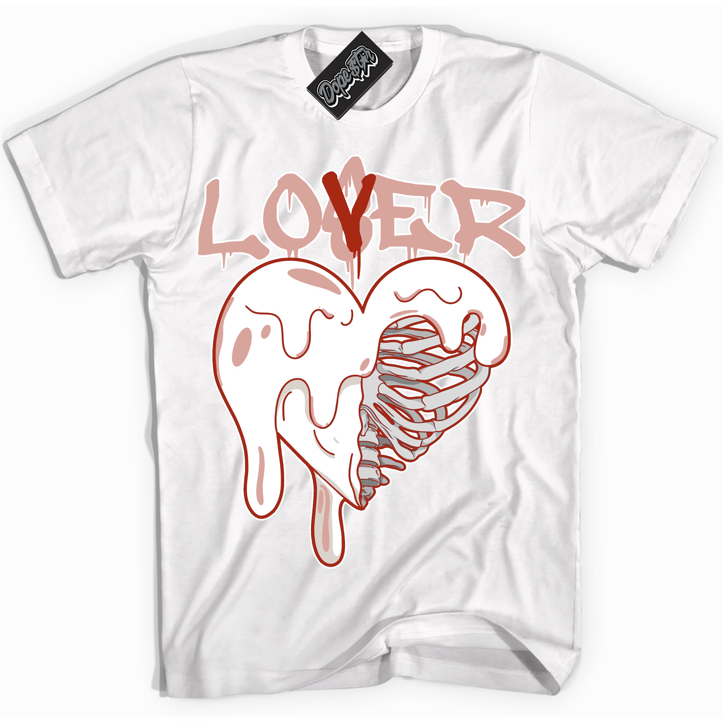 Cool White Shirt with “ Lover Loser ” design that perfectly matches Red Stardust Dunk.