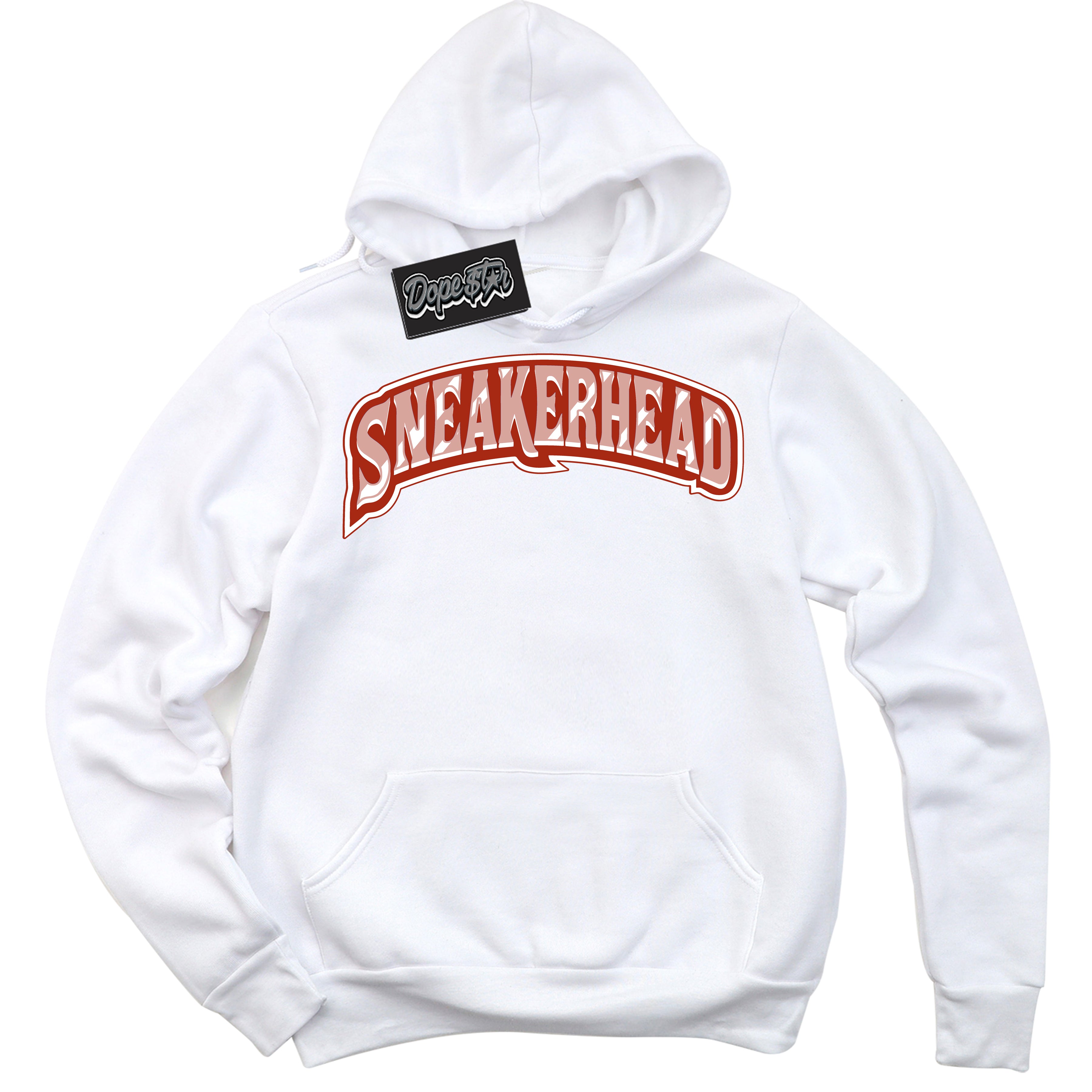 Cool White Hoodie with “ Sneakerhead ” design that Perfectly Matches Red Stardust Dunk.