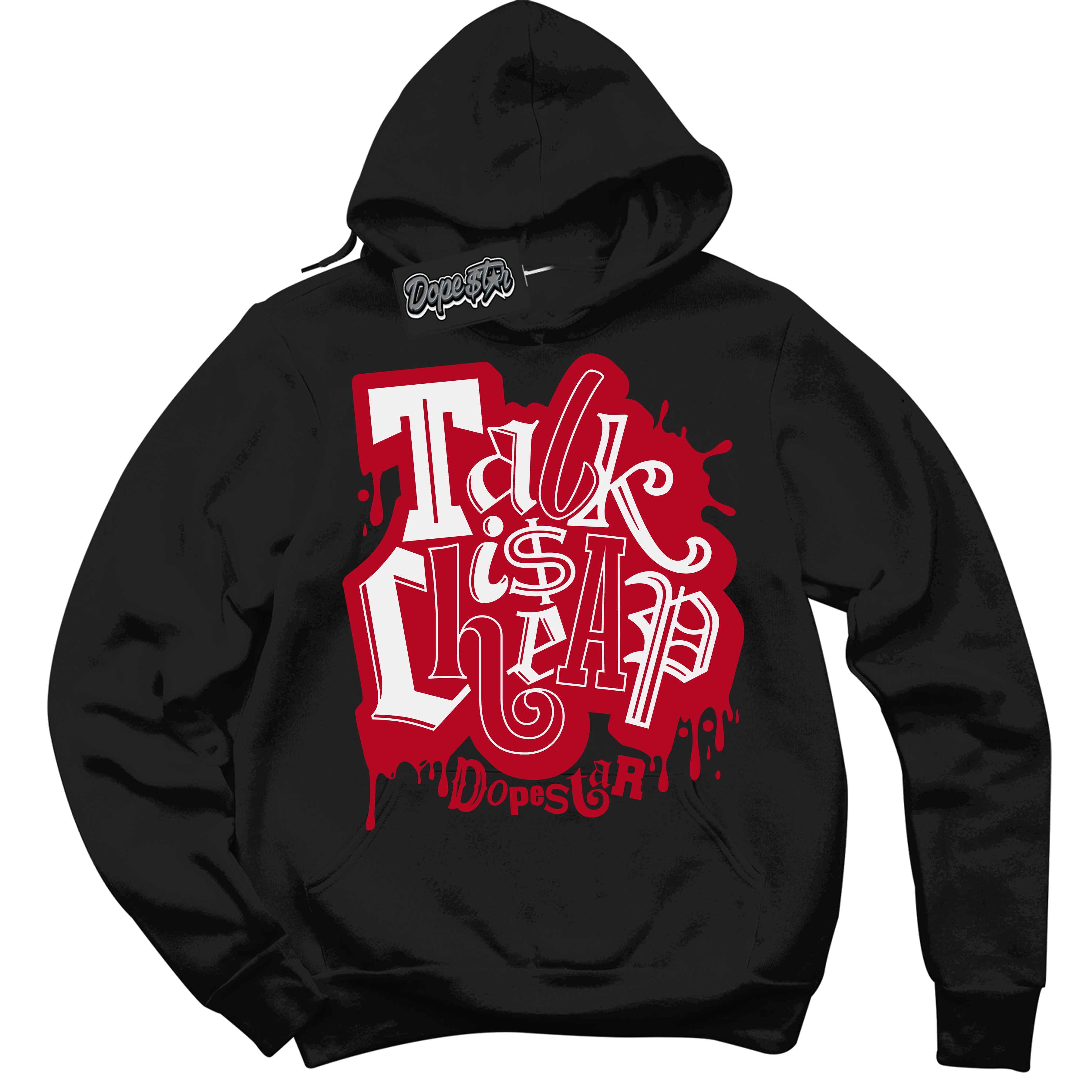 Cool Black Hoodie with “ Talk Is Cheap ” design that Perfectly Matches St John's Sneakers.