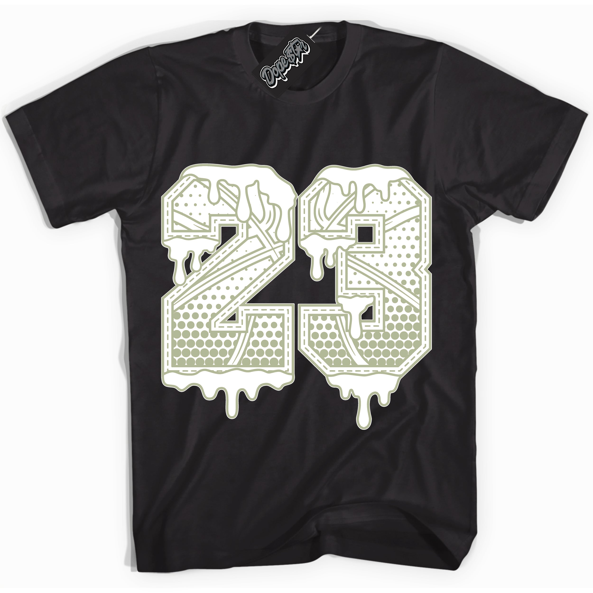 Cool Black Shirt with “ 23 Ball ” design that perfectly matches Next Nature Olive Aura Dunks.