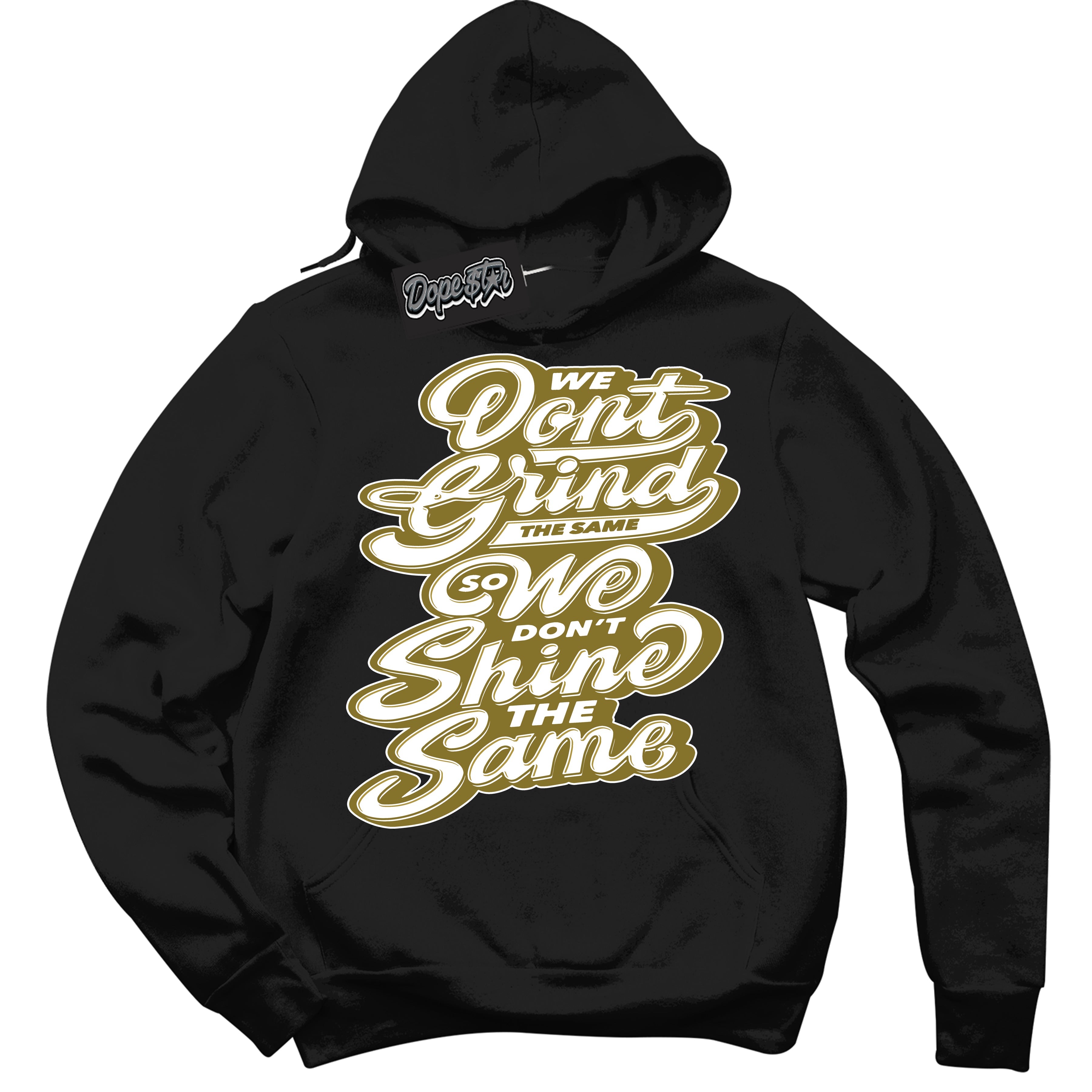 Cool Black Hoodie with “ Grind Shine ”  design that Perfectly Matches Pacific Moss Dunks.