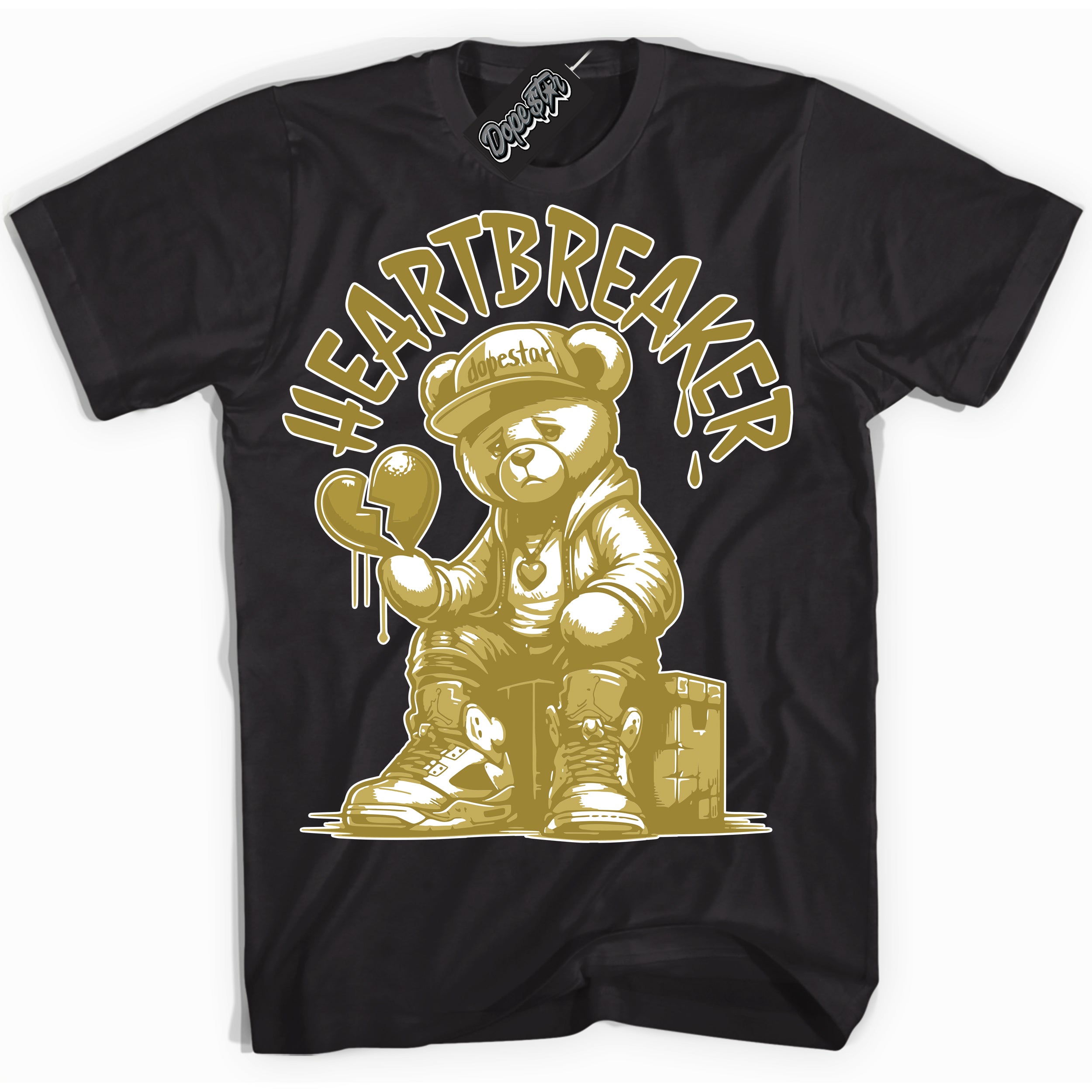 Cool Black Shirt with “ Heartbreaker Bear ” design that perfectly matches Pacific Moss Dunks.