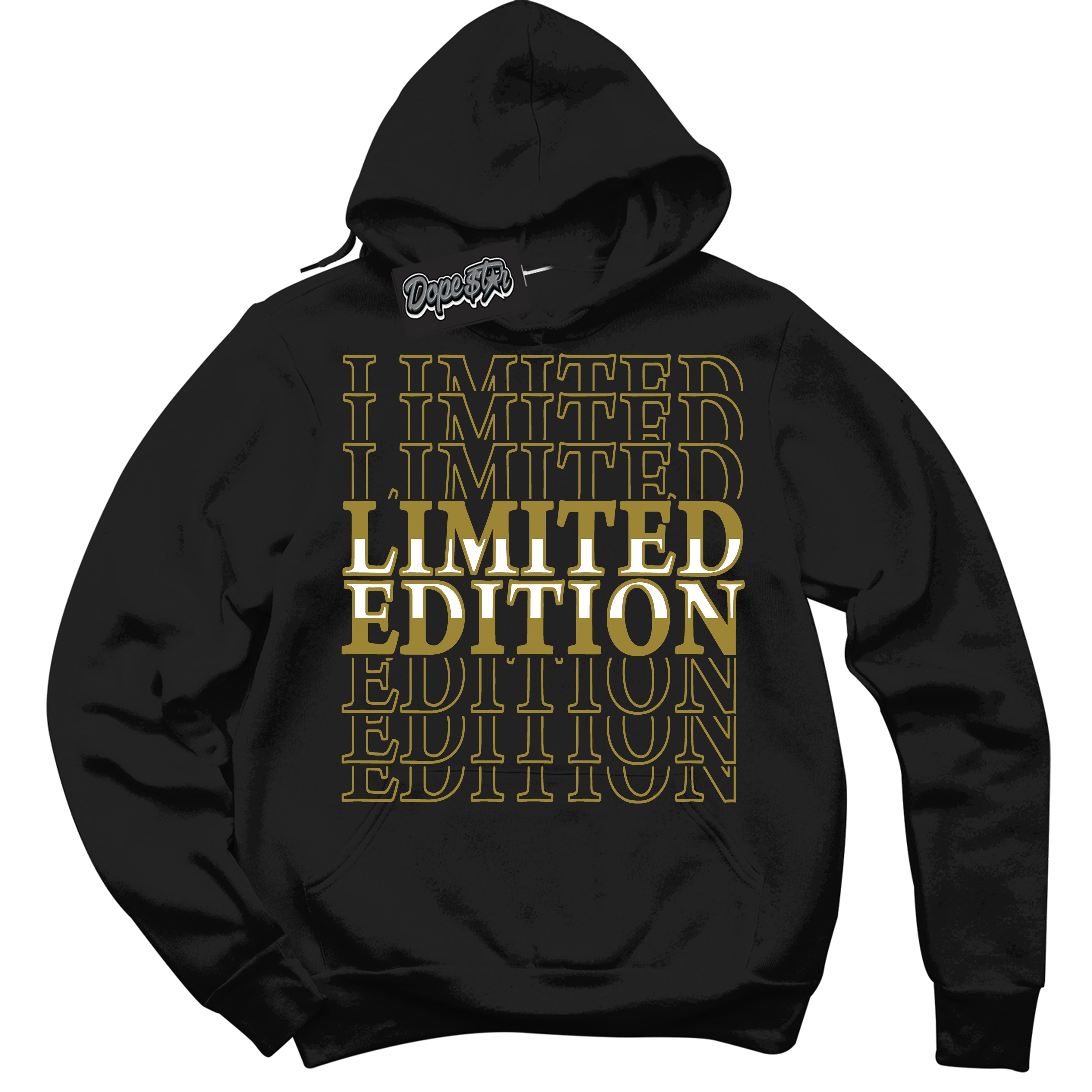 Cool Black Hoodie with “ Limited Edition ”  design that Perfectly Matches Pacific Moss Dunks.