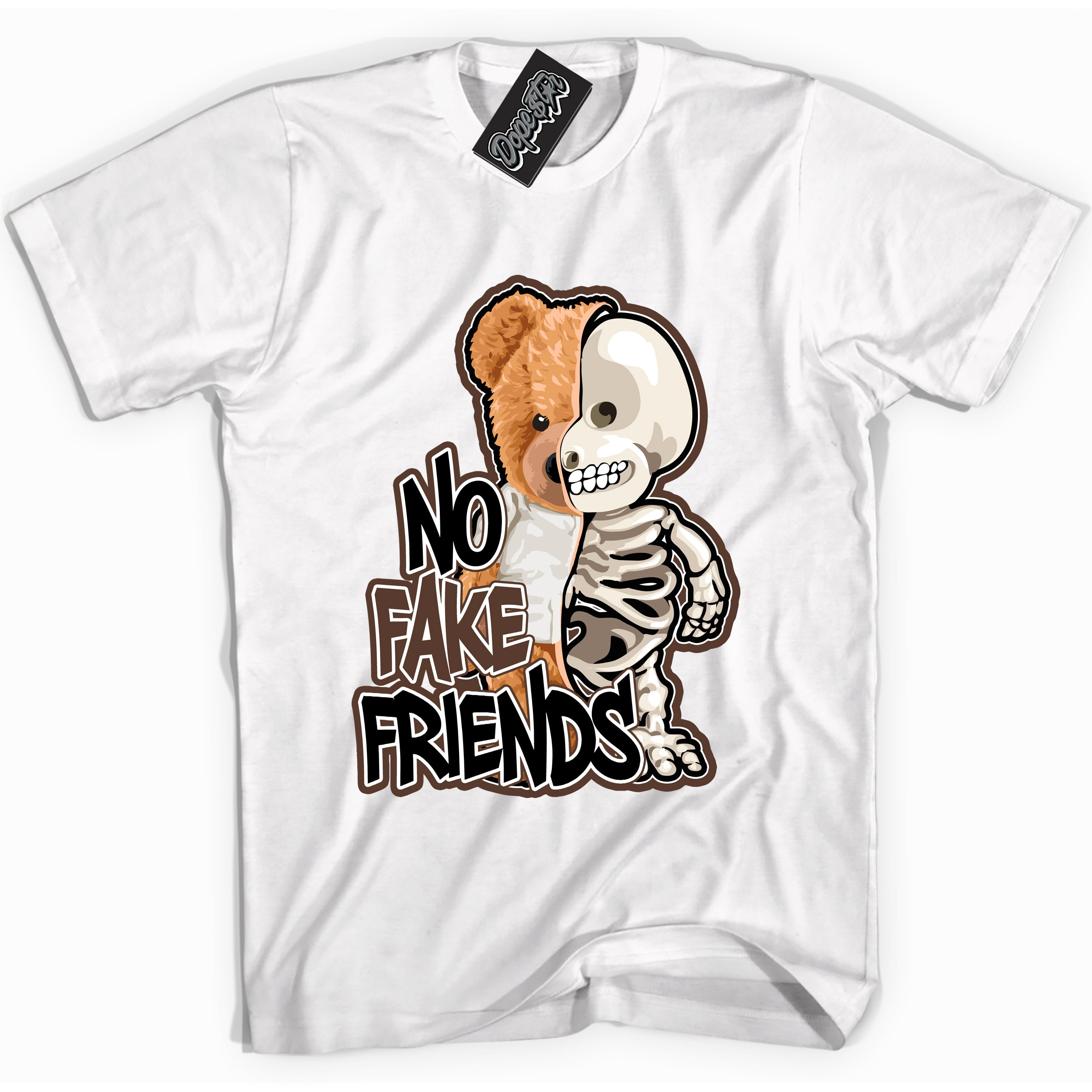 Cool White graphic tee with “ No Fake Friends ” design, that perfectly matches Palomino 1s sneakers