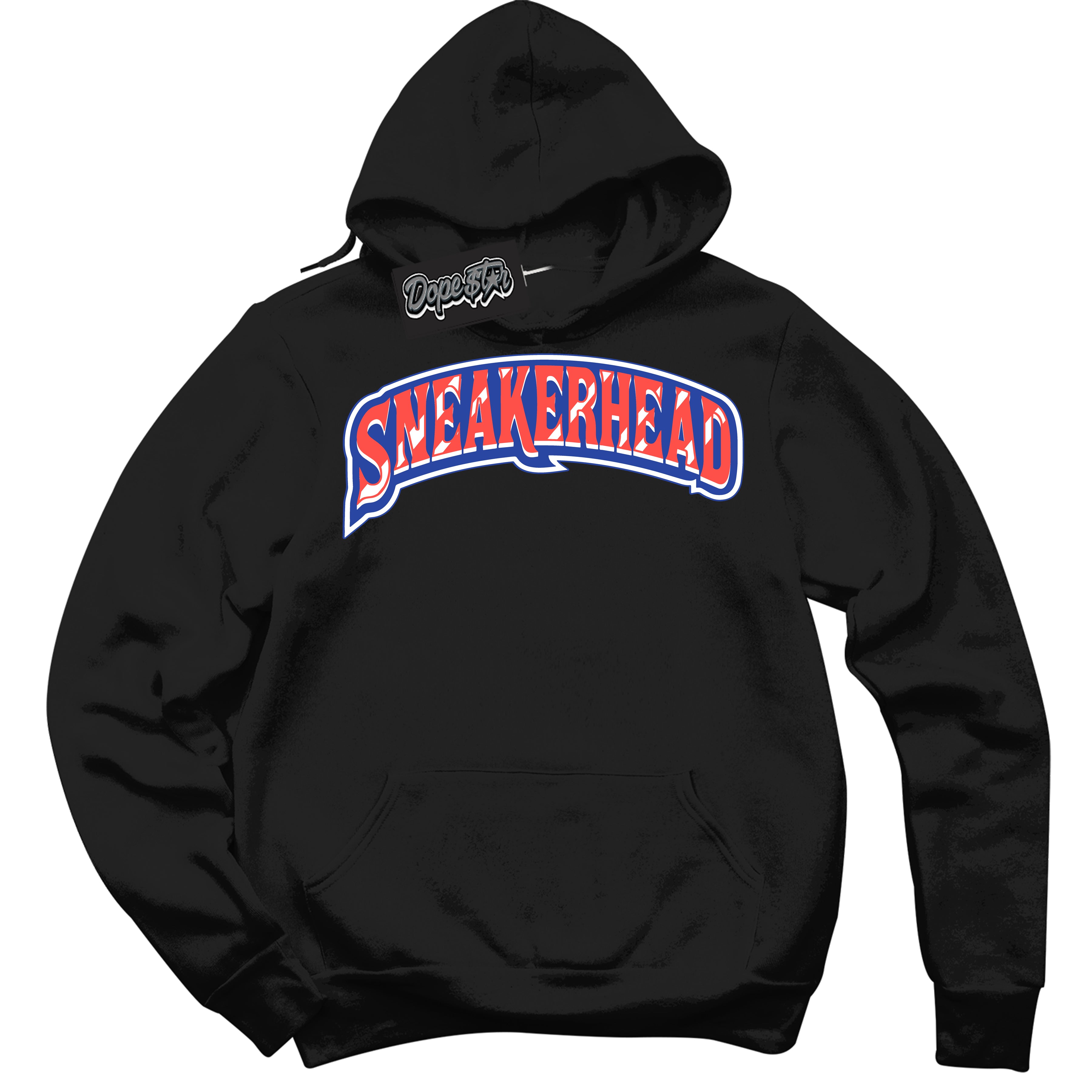 Cool Black Hoodie with “ Sneakerhead '' design that Perfectly Matches Ultramarine 180s Sneakers.