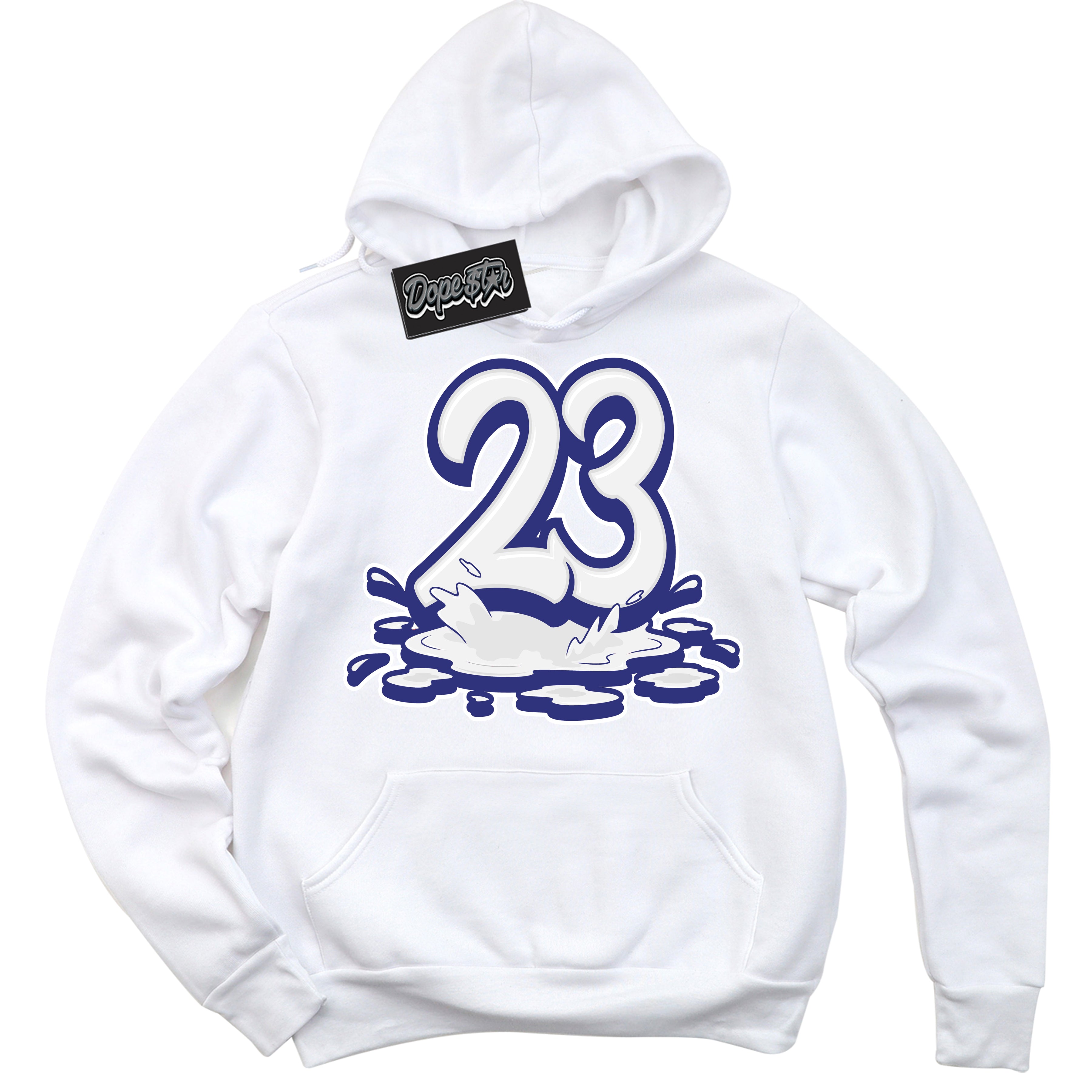 Cool White Hoodie with “ 23 Melting ”  design that Perfectly Matches Concord Dunk.