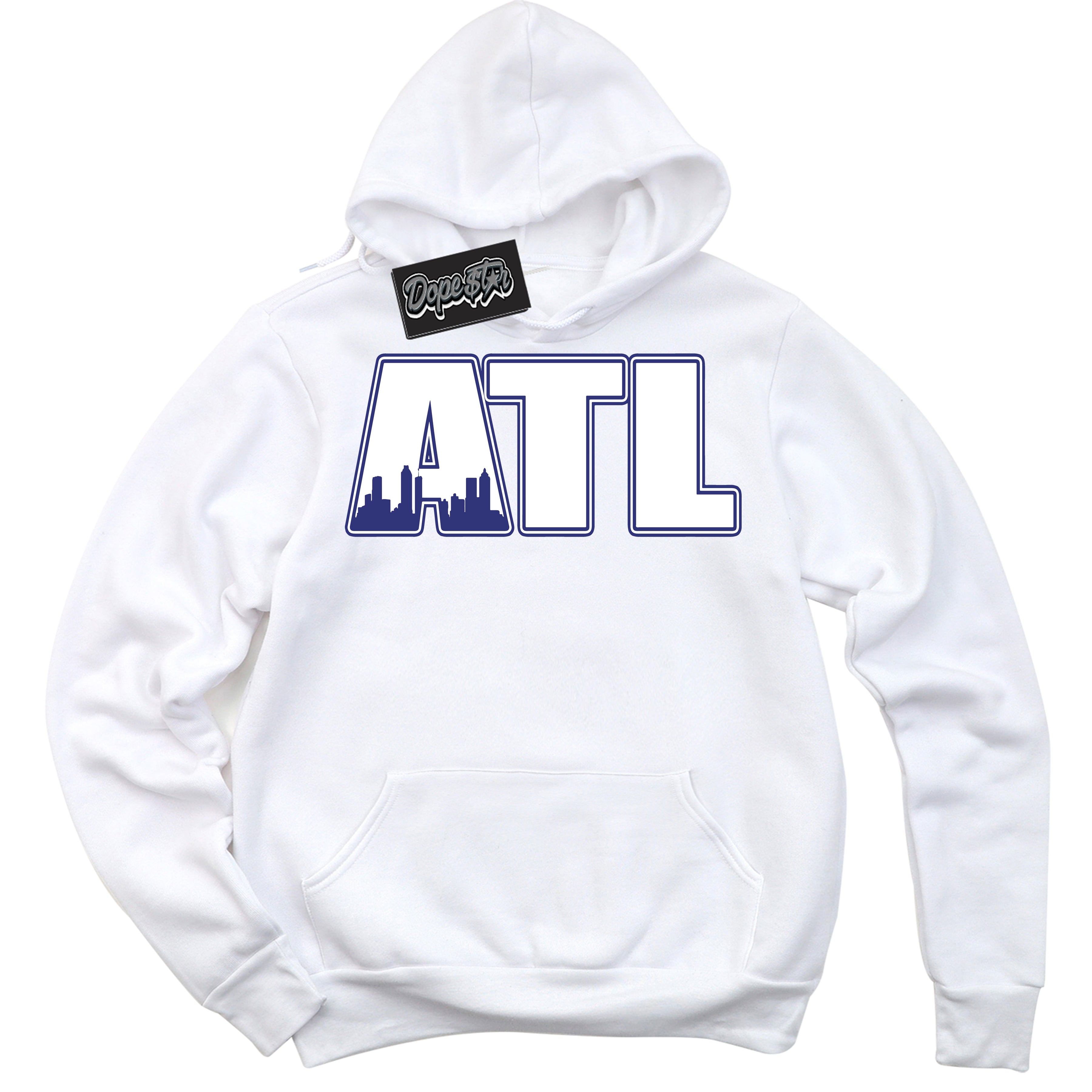Cool White Hoodie with “ Atlanta ”  design that Perfectly Matches Concord Dunk.