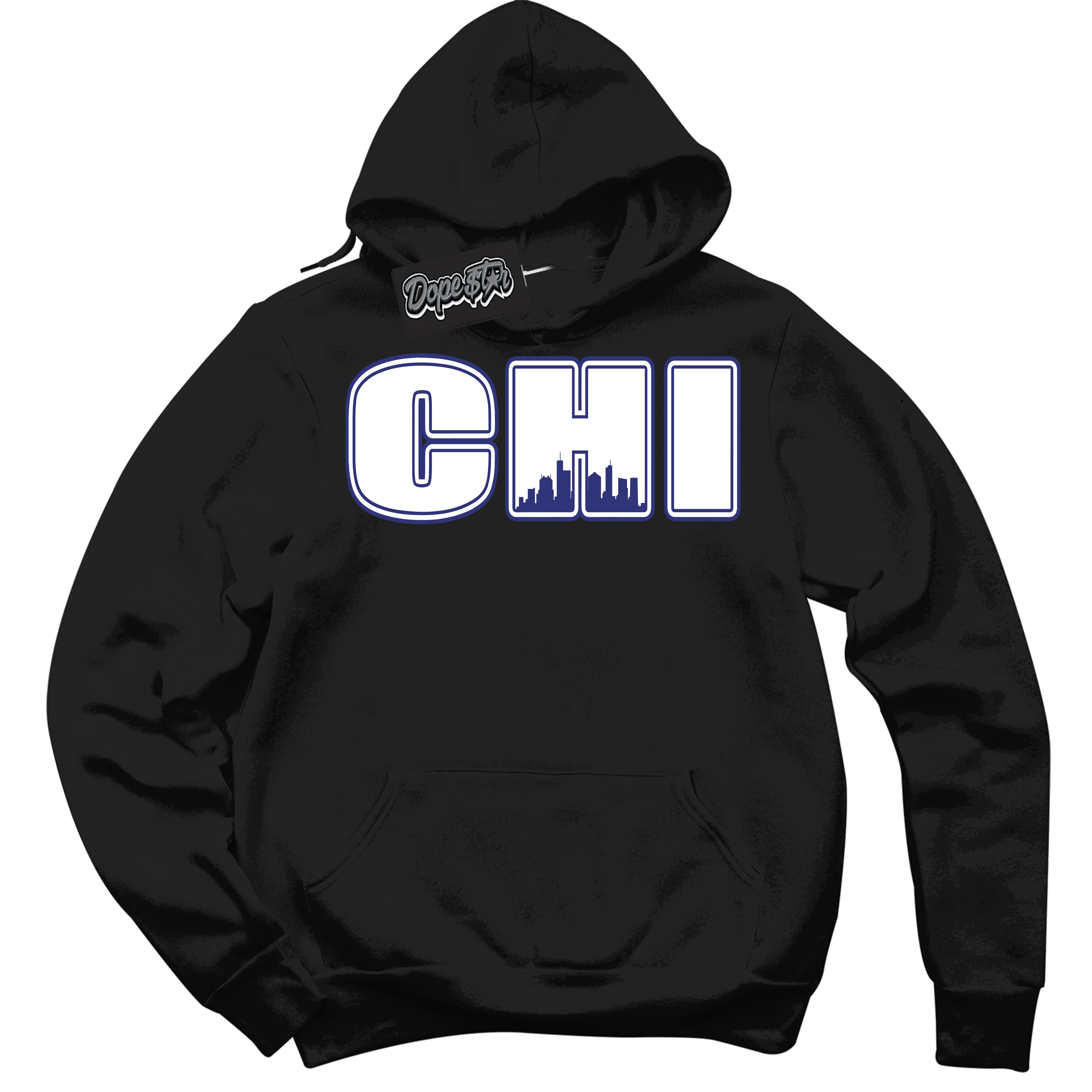 Cool Black Hoodie with “ Chicago ”  design that Perfectly Matches Concord Dunk.