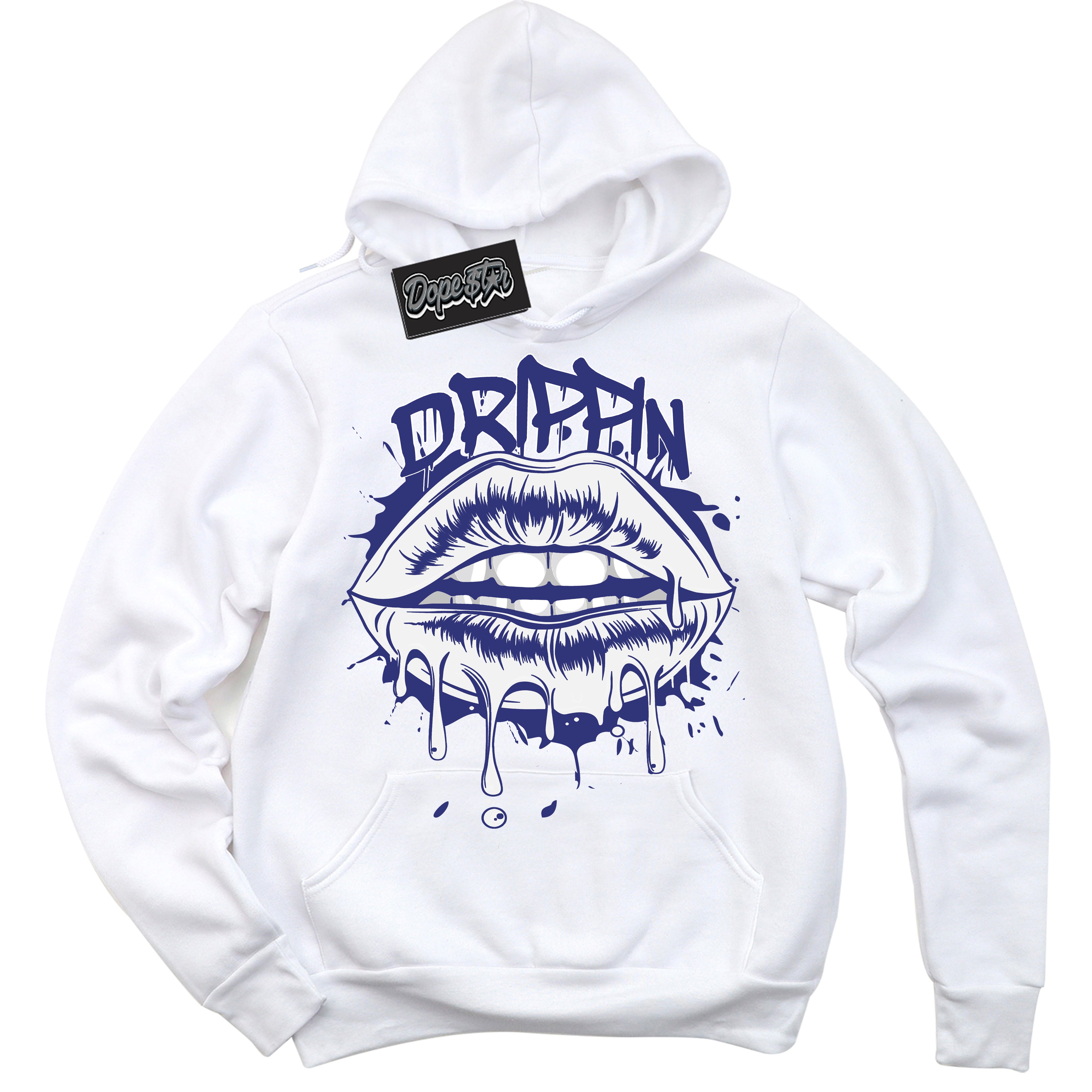 Cool White Hoodie with “ Drippin ”  design that Perfectly Matches Concord Dunk.