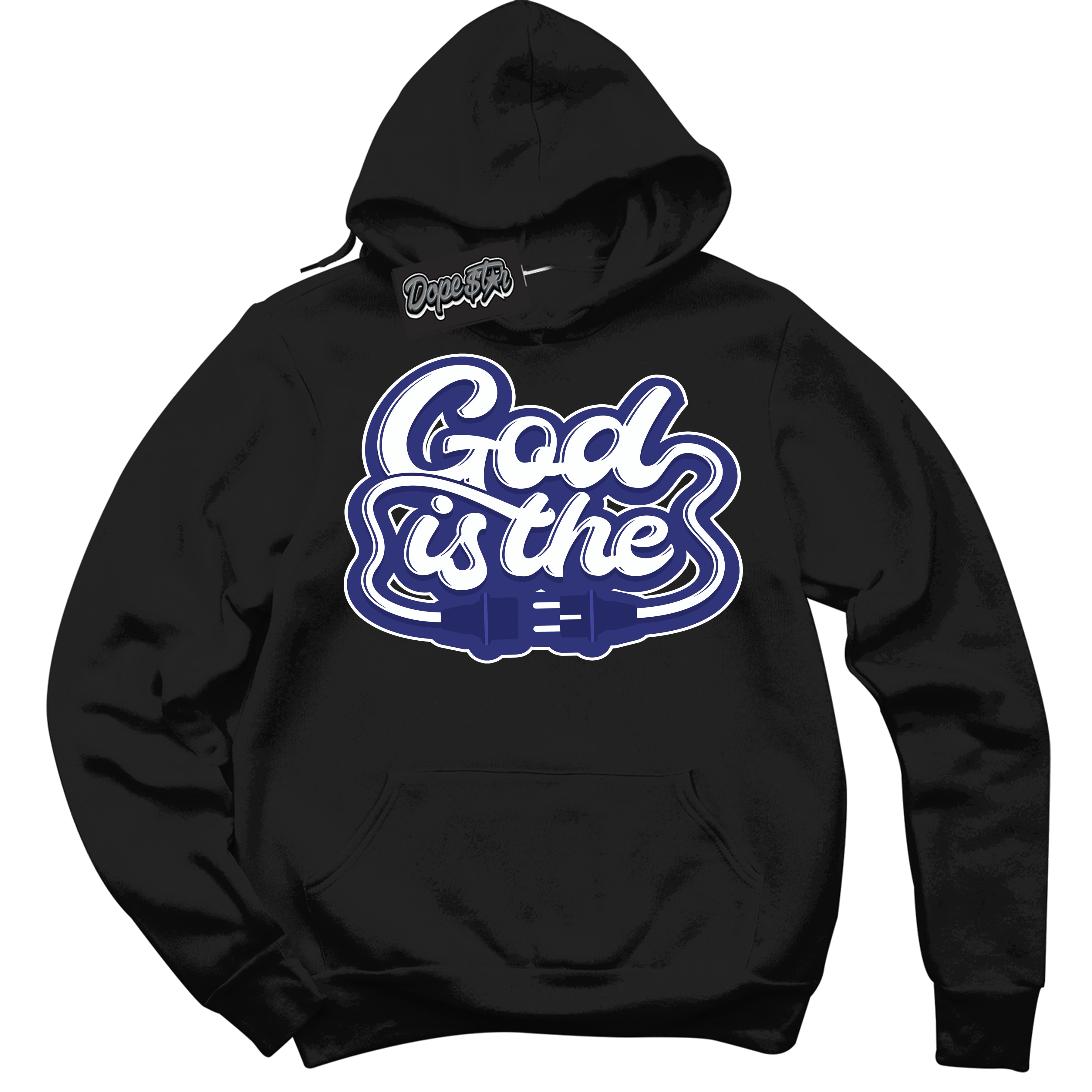 Cool Black Hoodie with “ God Is The ”  design that Perfectly Matches Concord Dunk.