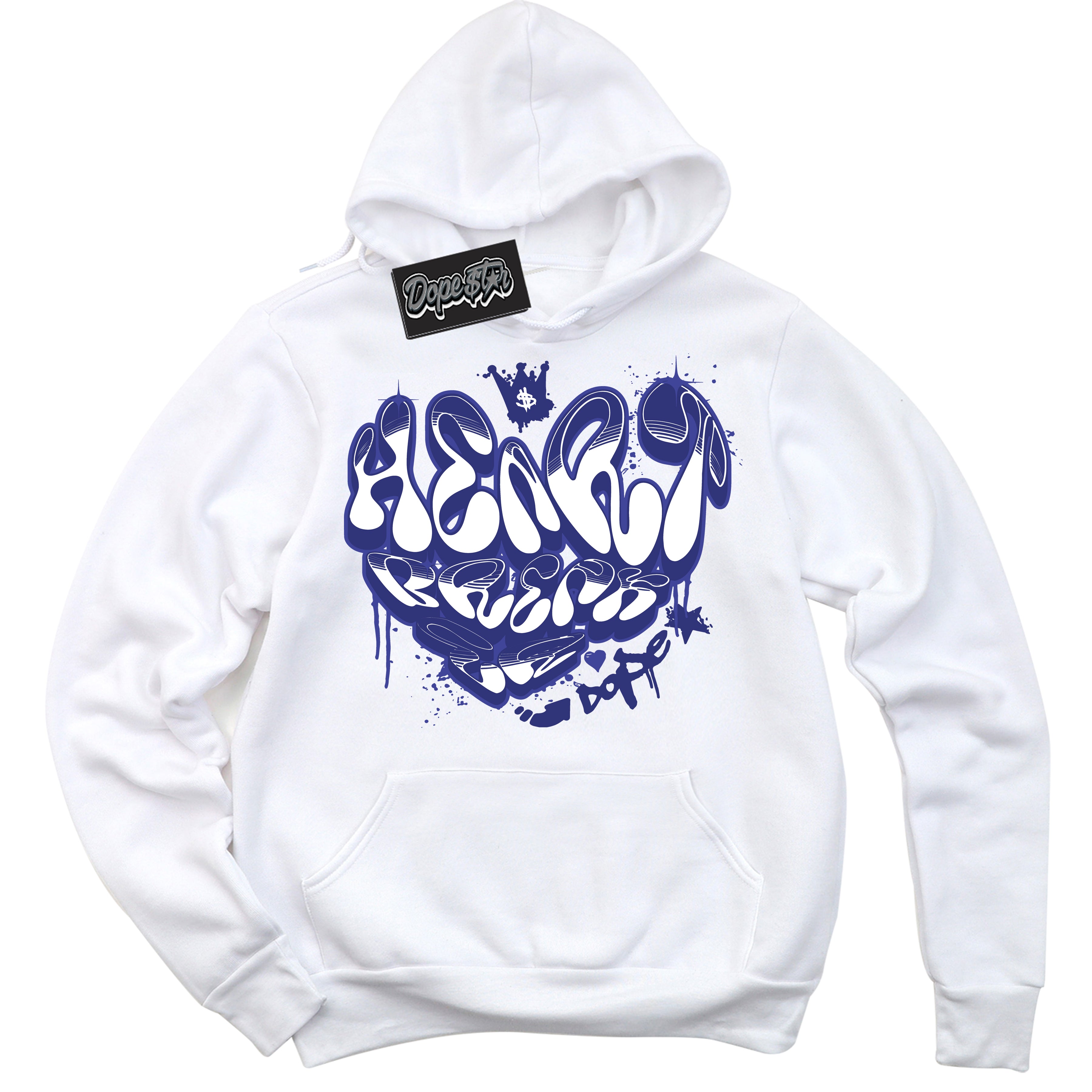 Cool White Hoodie with “ Heartbreaker Graffiti ”  design that Perfectly Matches Concord Dunk.