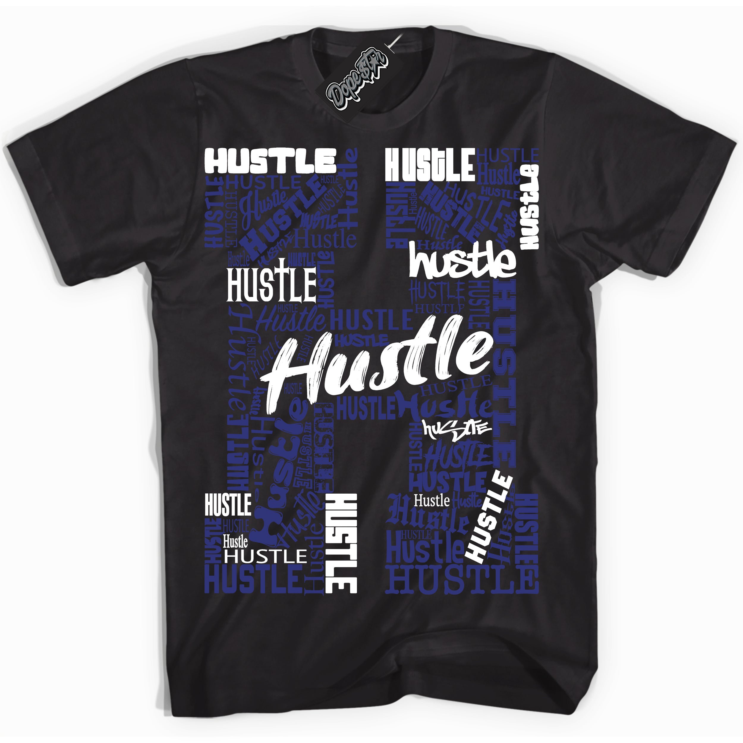 Cool Black Shirt with “ Hustle H ” design that perfectly matches Concord Dunk.