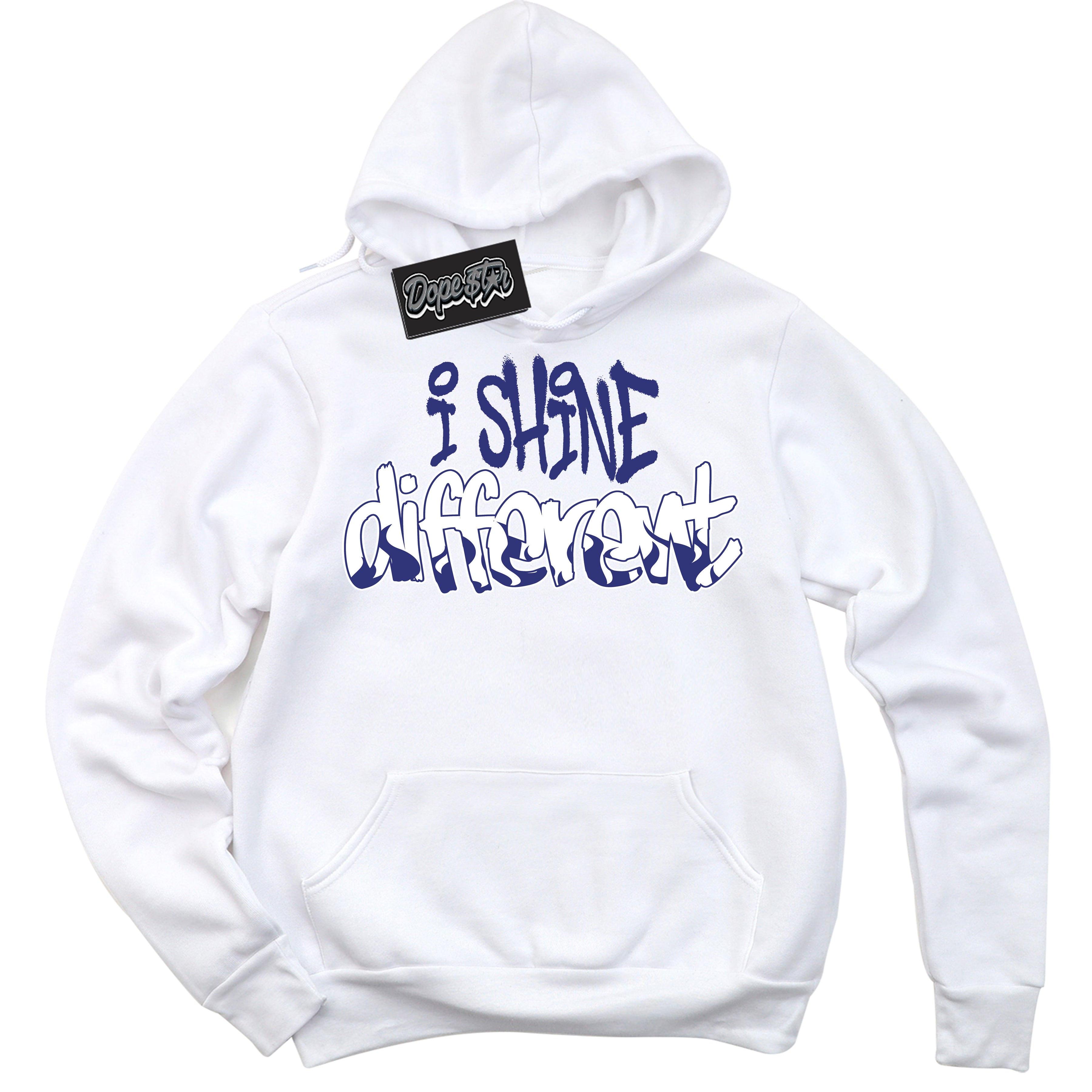 Cool White Hoodie with “ I Shine Different ”  design that Perfectly Matches Concord Dunk.