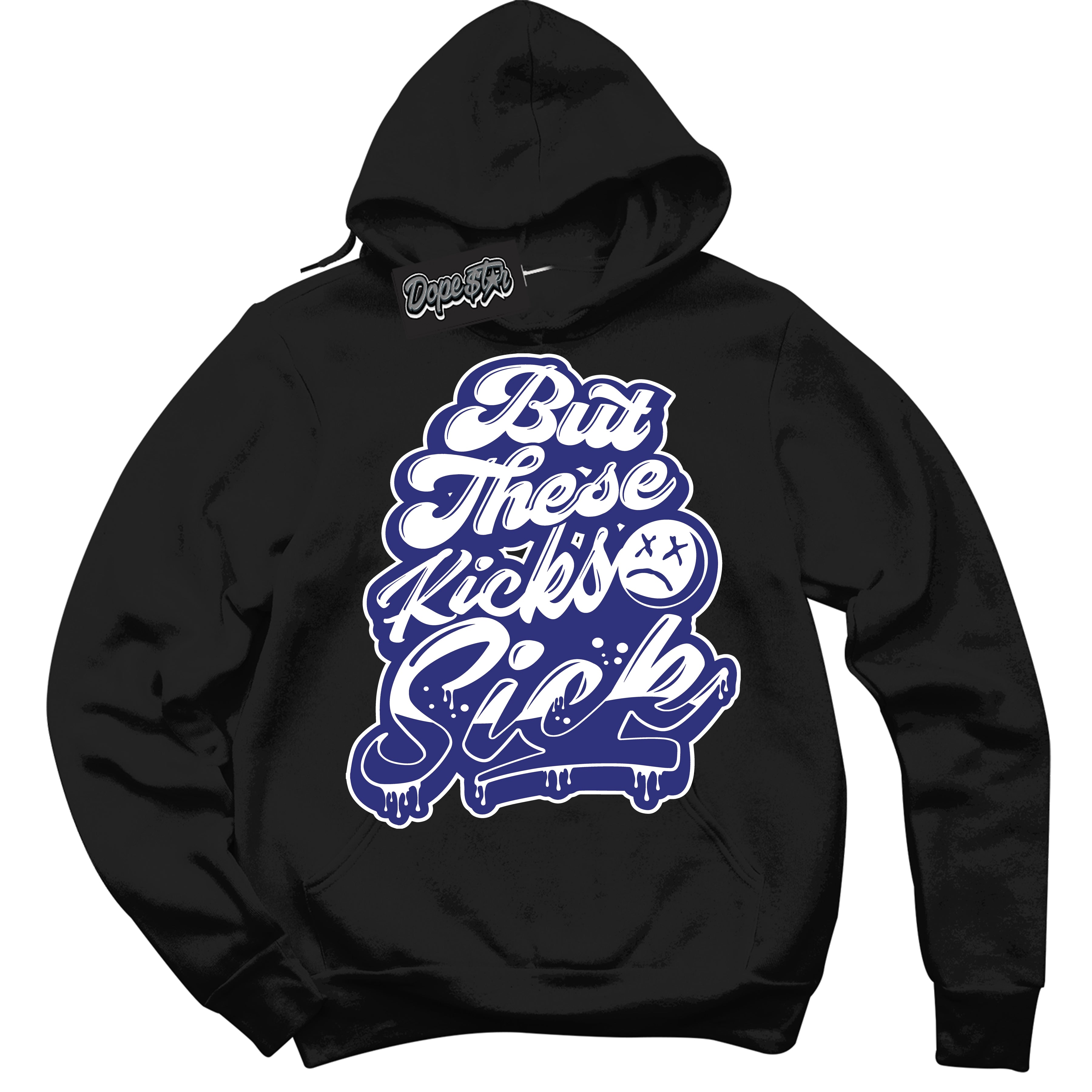 Cool Black Hoodie with “ Kick Sick ”  design that Perfectly Matches Concord Dunk.