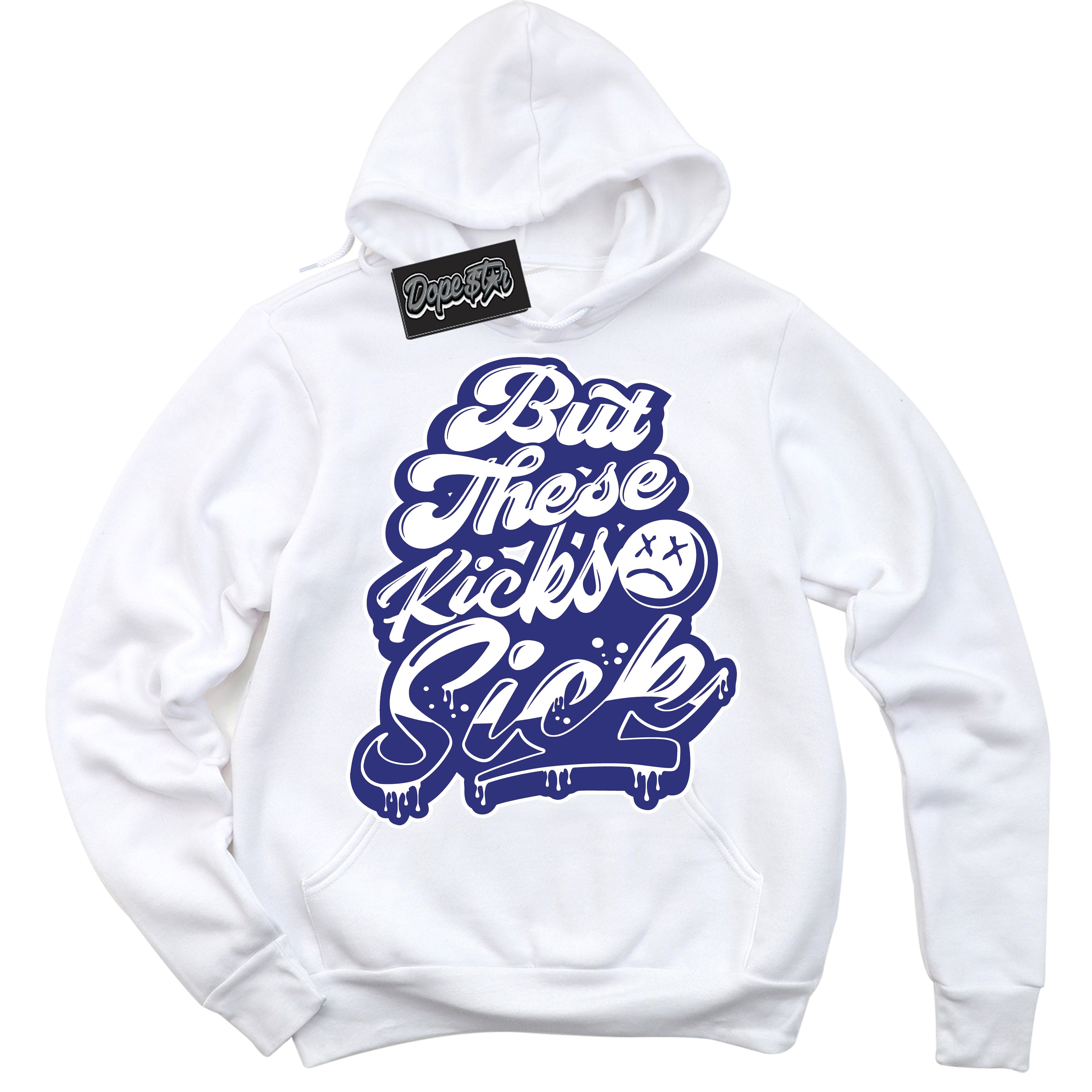 Cool White Hoodie with “ Kick Sick ”  design that Perfectly Matches Concord Dunk.