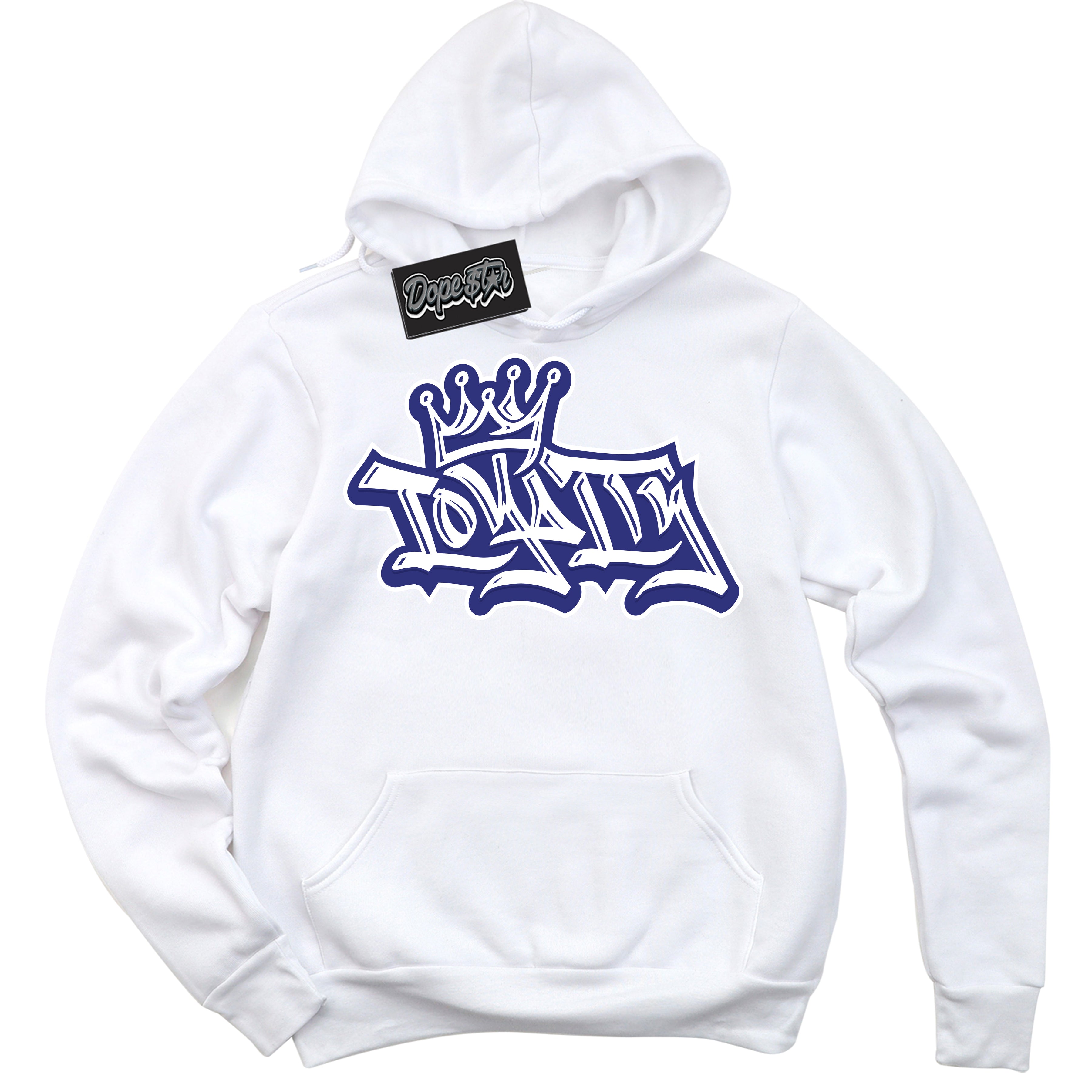Cool White Hoodie with “ Loyalty Crown ”  design that Perfectly Matches Concord Dunk.