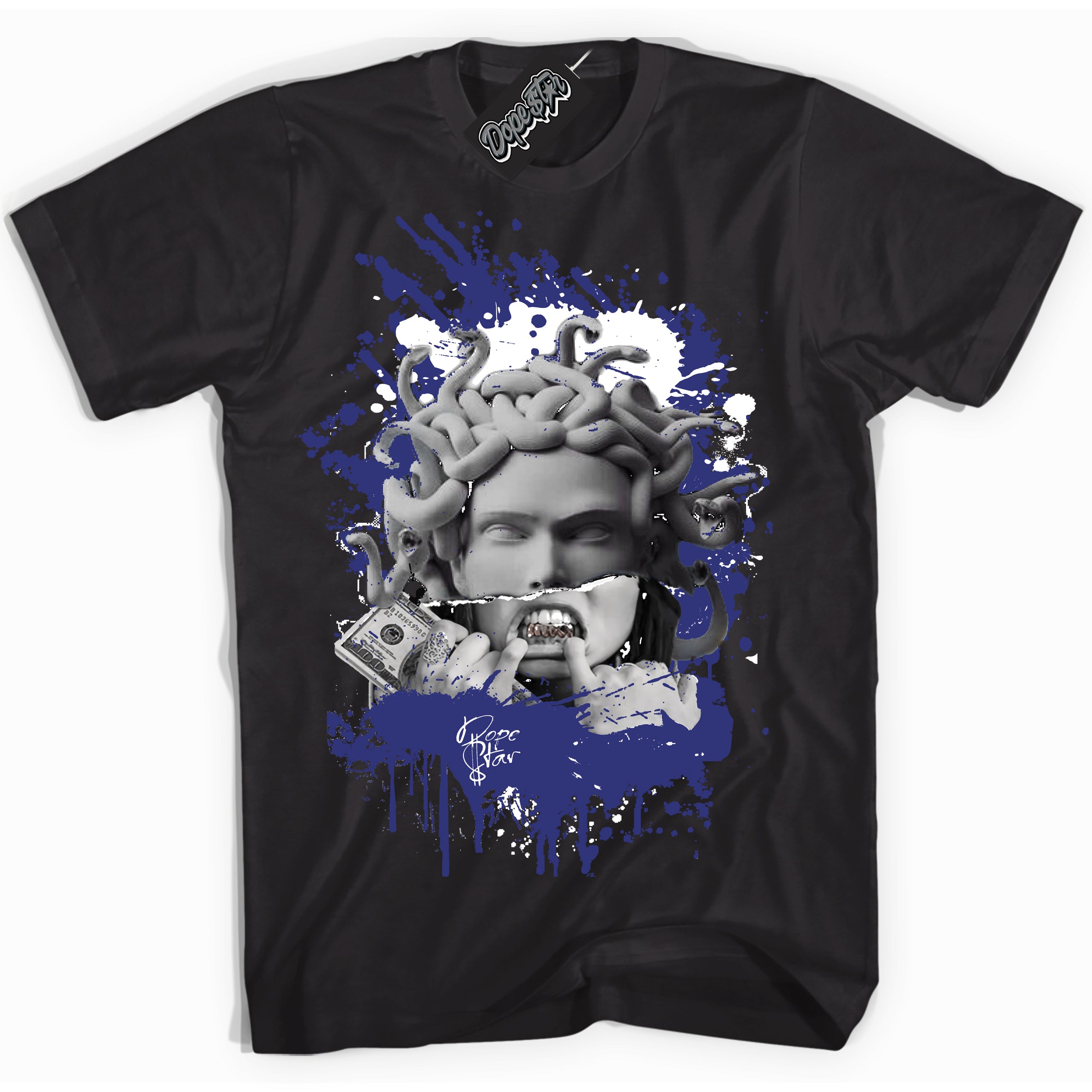 Cool Black Shirt with “ Medusa ” design that perfectly matches Concord Dunk.