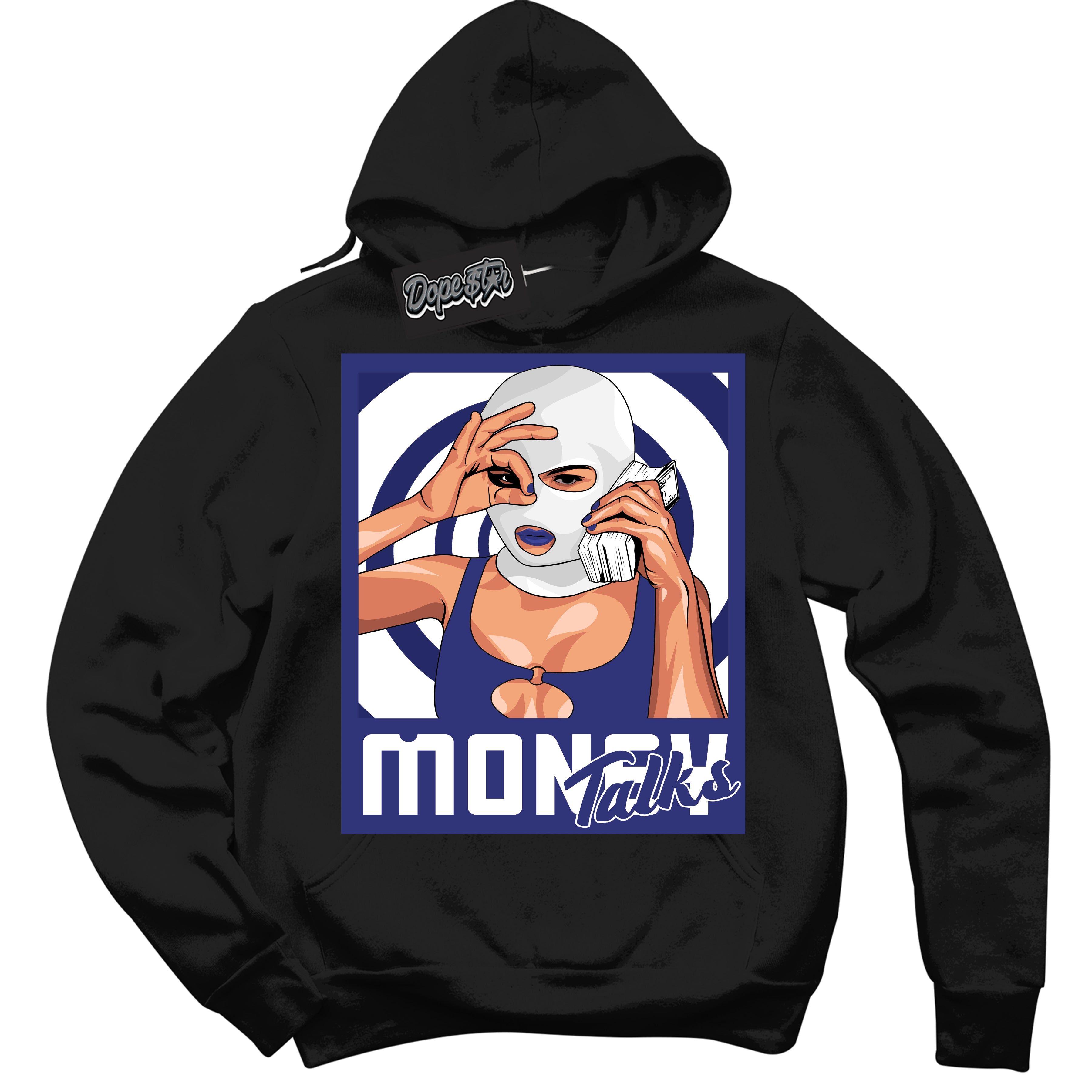 Cool Black Hoodie with “ Money Talks ”  design that Perfectly Matches Concord Dunk.