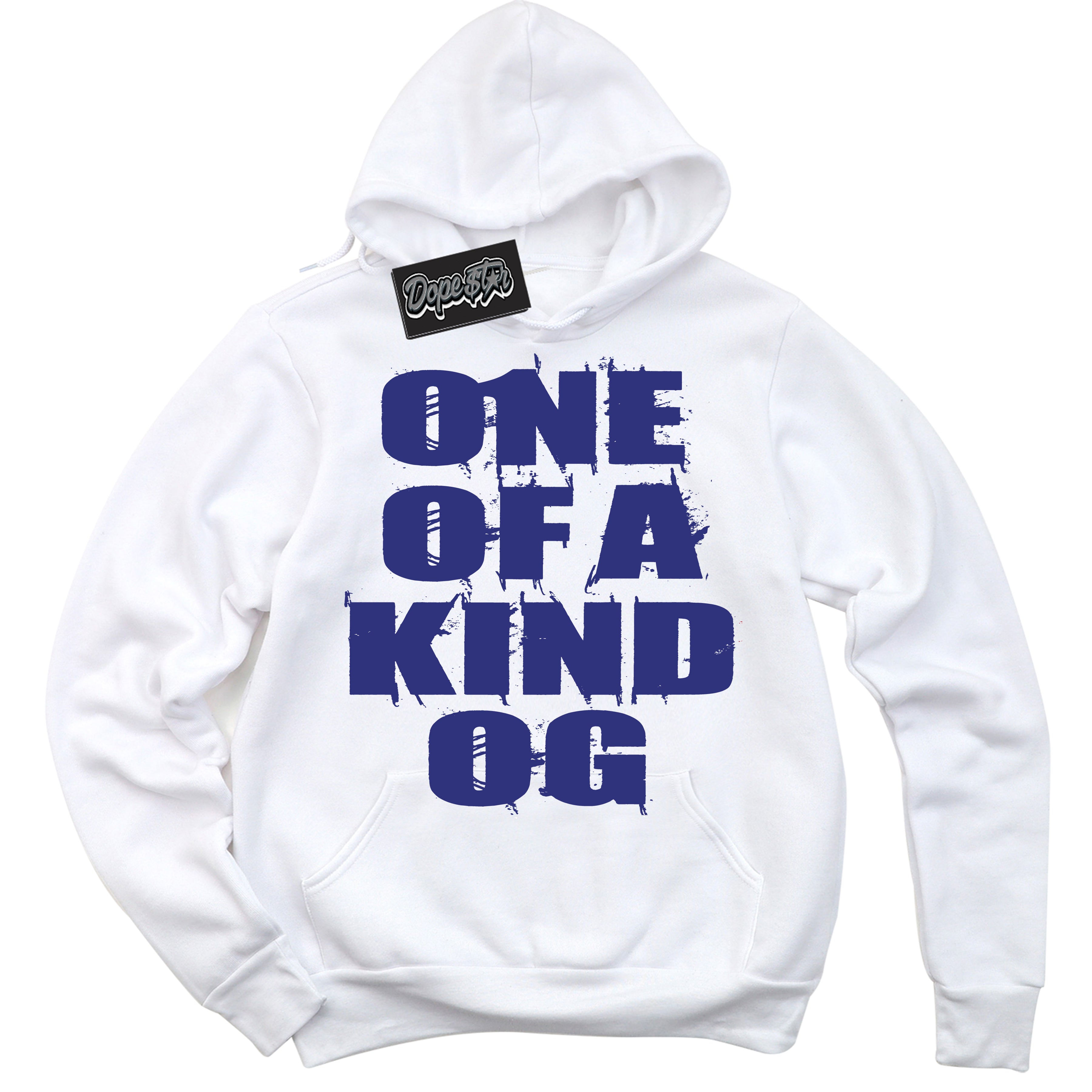 Cool White Hoodie with “ One Of A Kind ”  design that Perfectly Matches Concord Dunk.