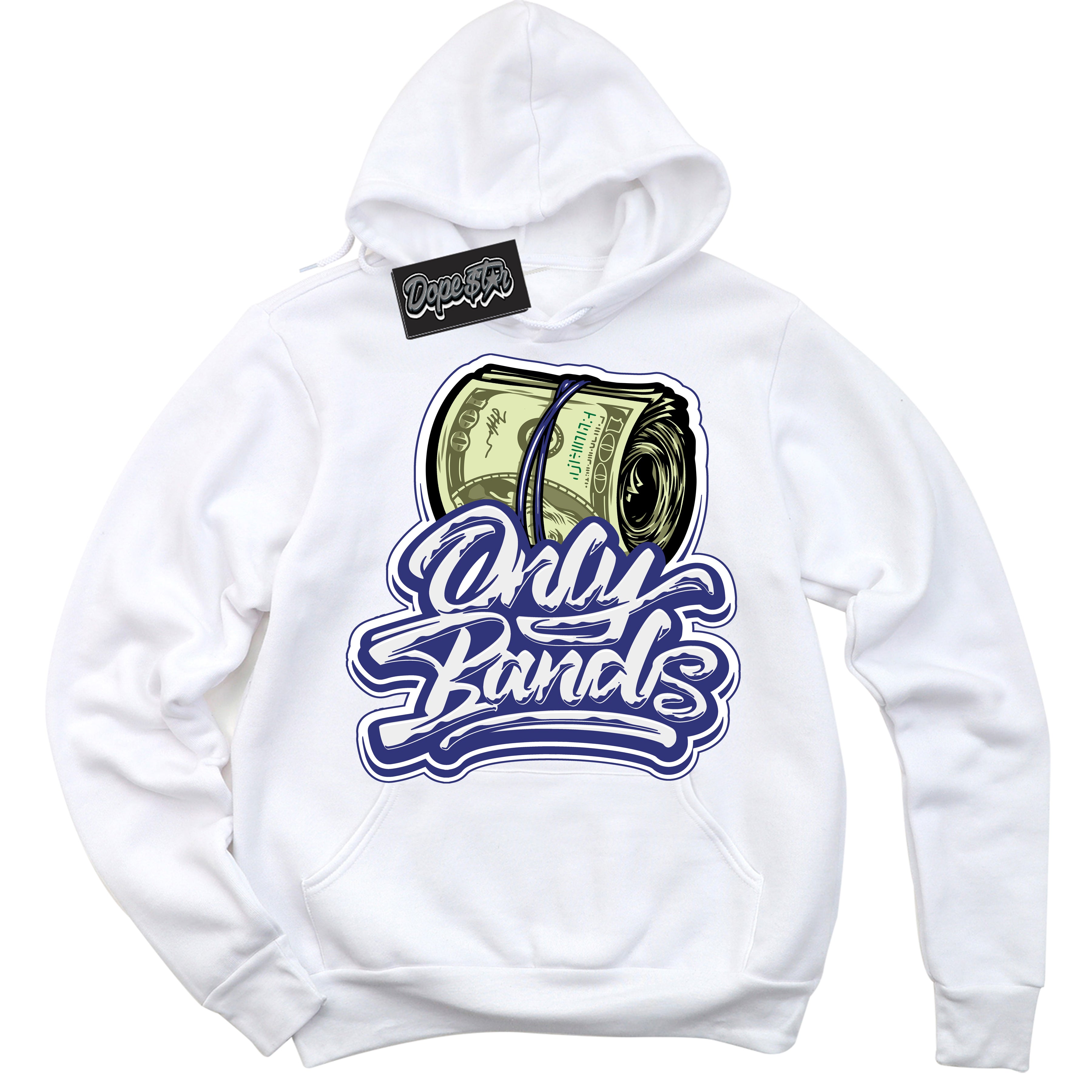 Cool White Hoodie with “ Only Bands ”  design that Perfectly Matches Concord Dunk.