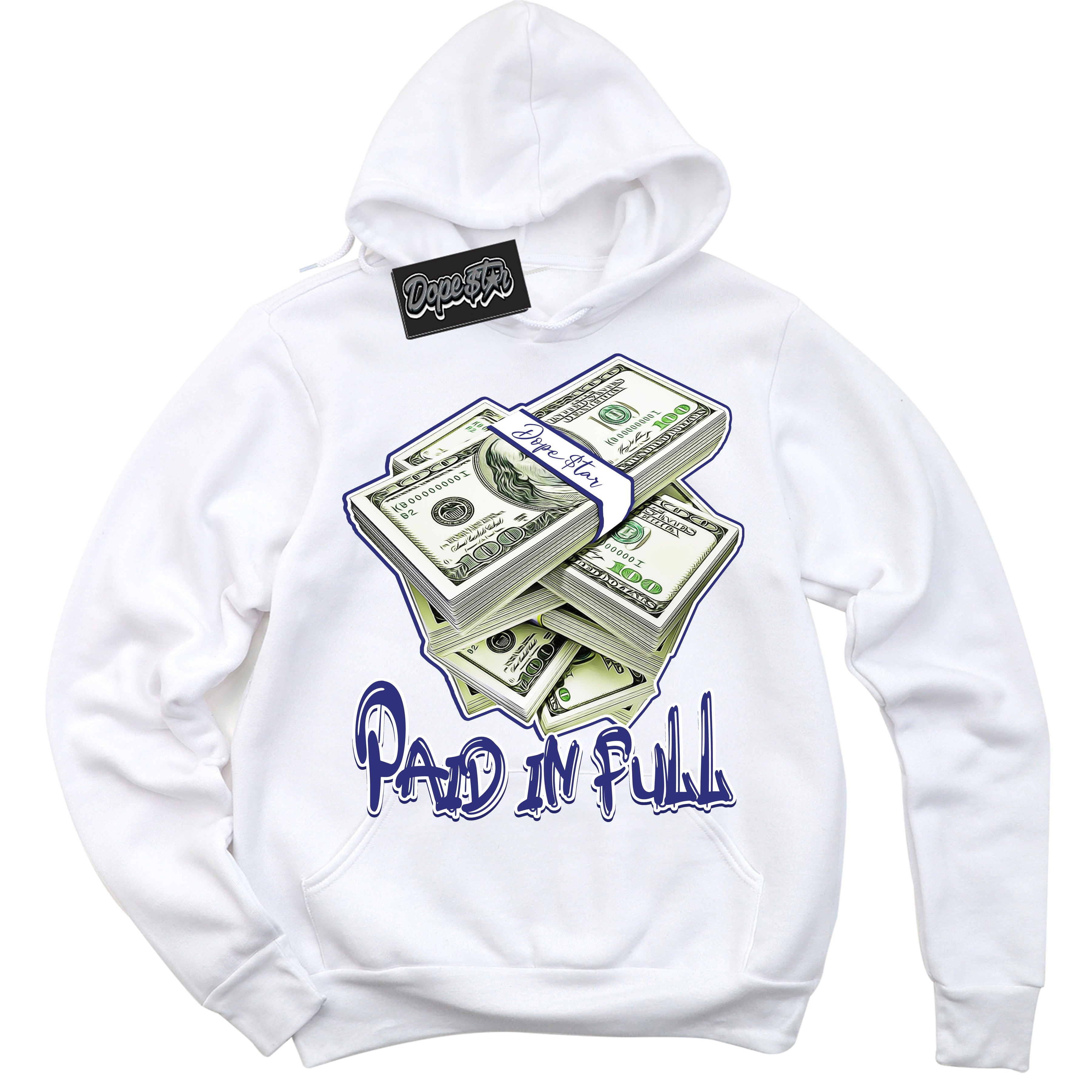 Cool White Hoodie with “ Paid In Full ”  design that Perfectly Matches Concord Dunk.