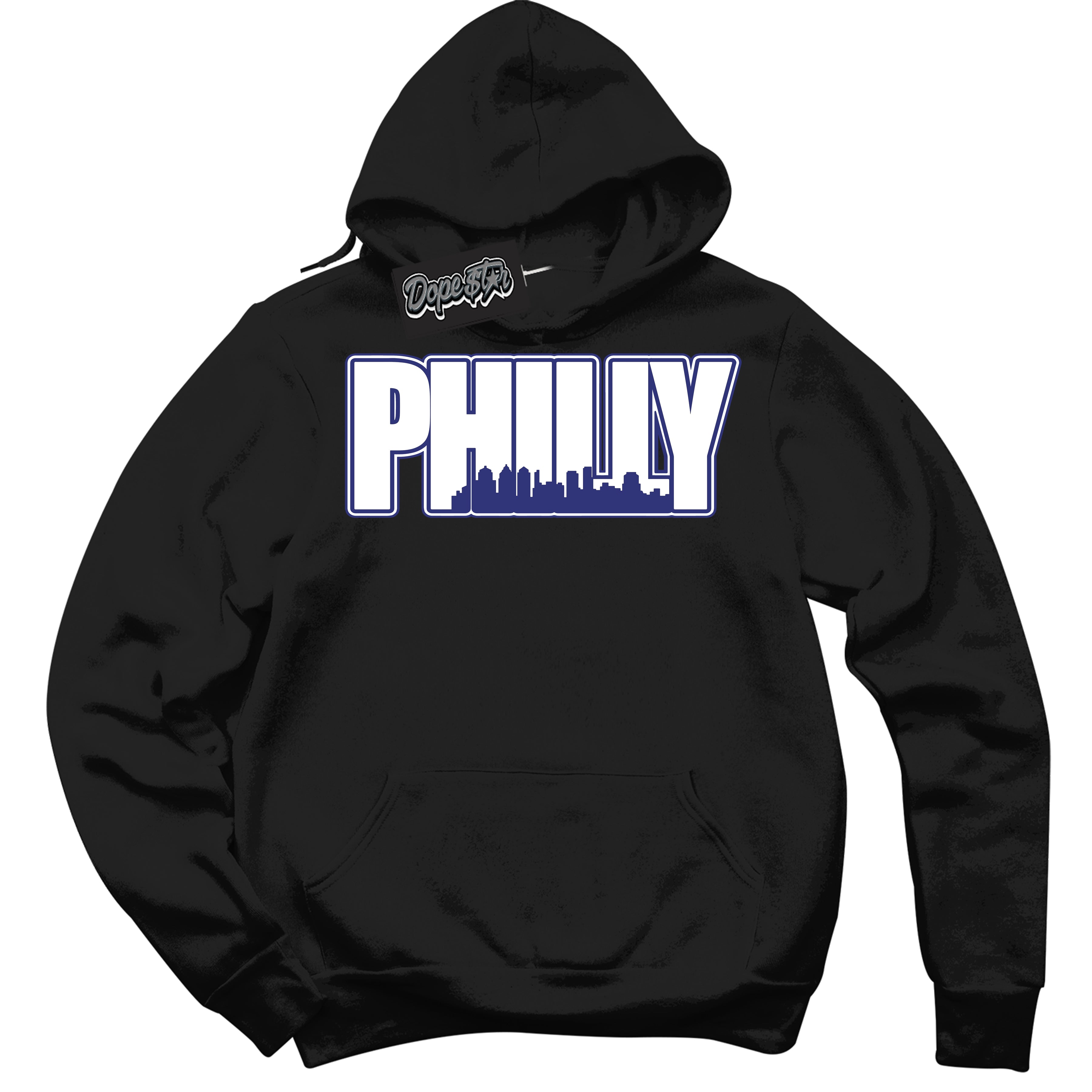 Cool Black Hoodie with “ Philly ”  design that Perfectly Matches Concord Dunk.