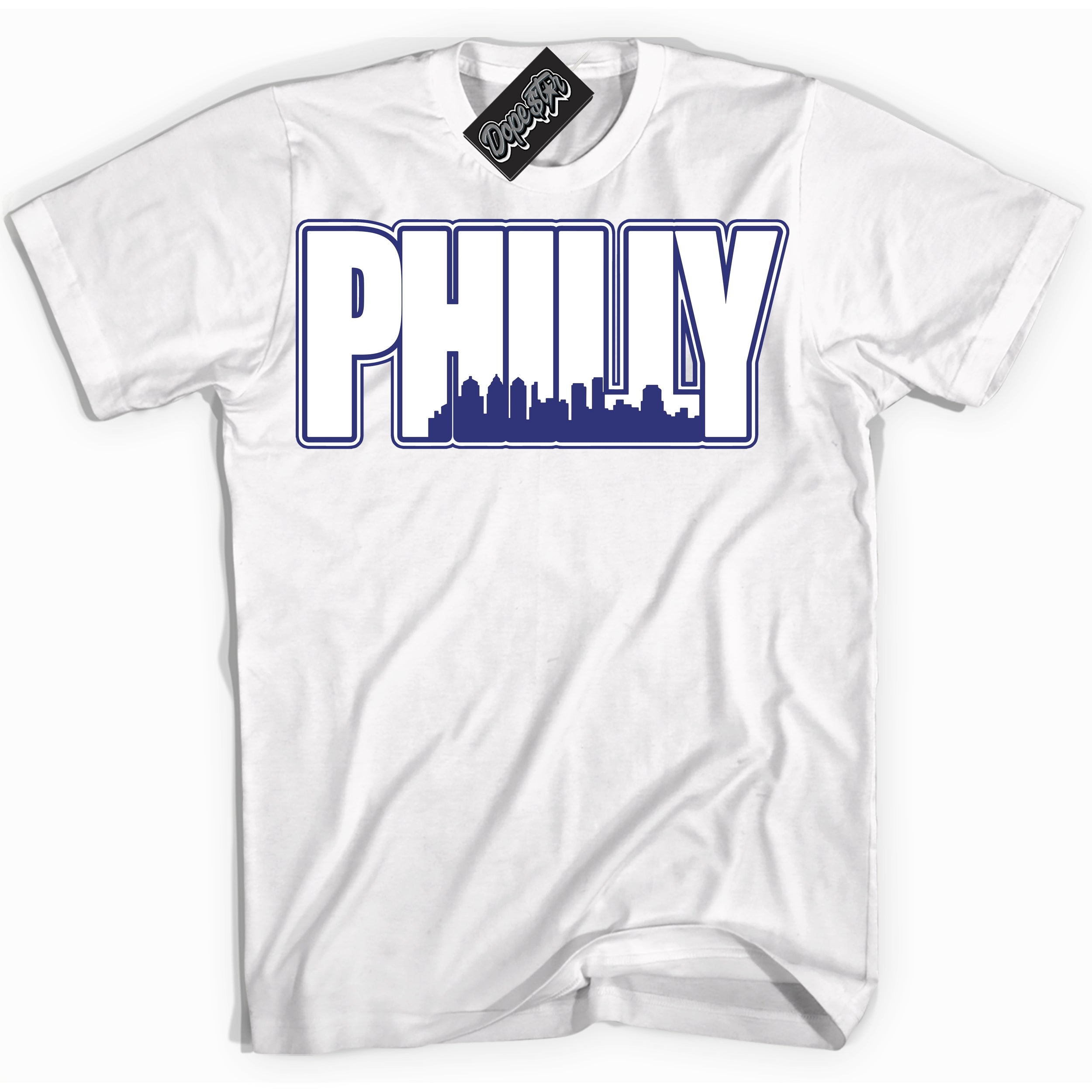 Cool White Shirt with “ Philly ” design that perfectly matches Concord Dunk.