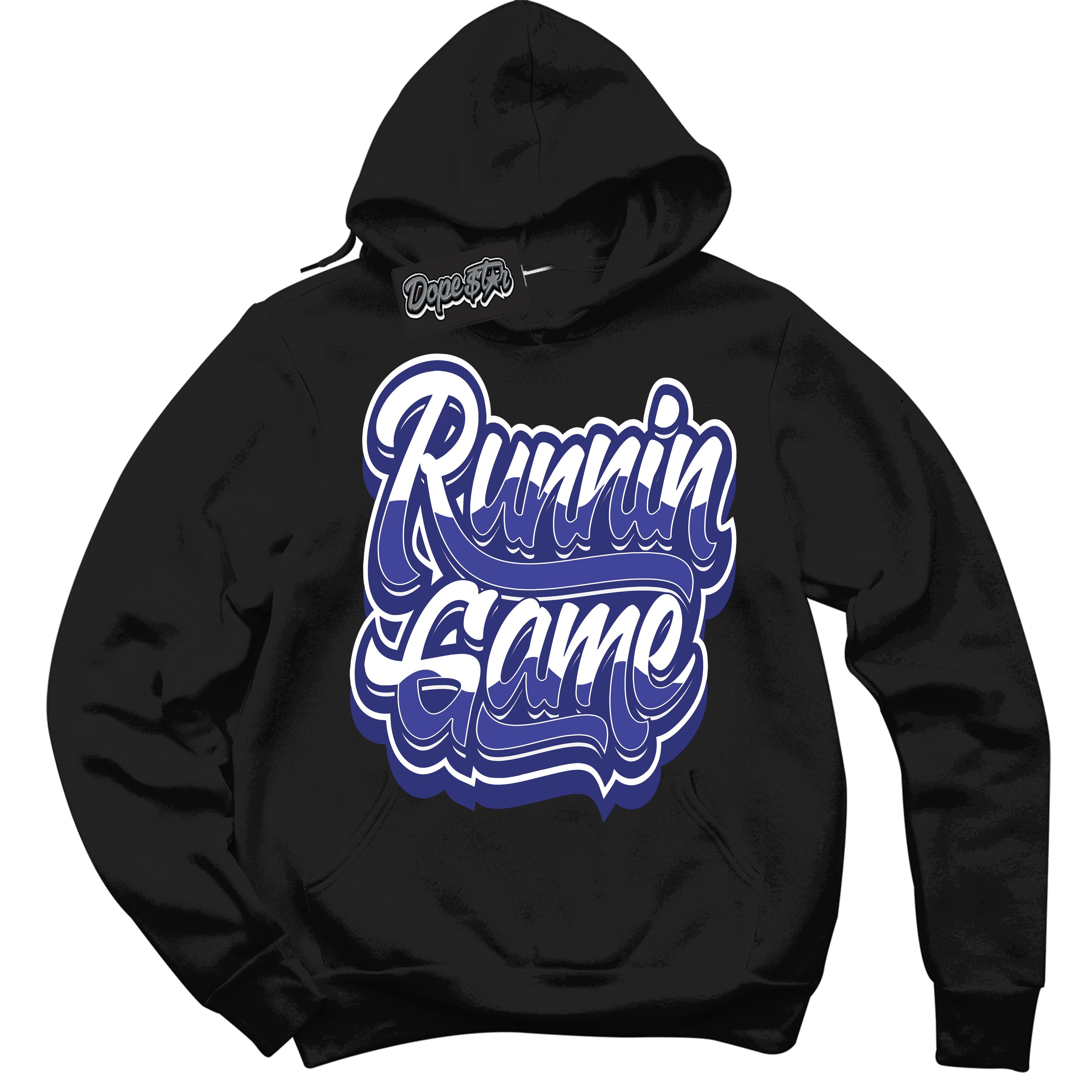 Cool Black Hoodie with “ Running Game ”  design that Perfectly Matches Concord Dunk.