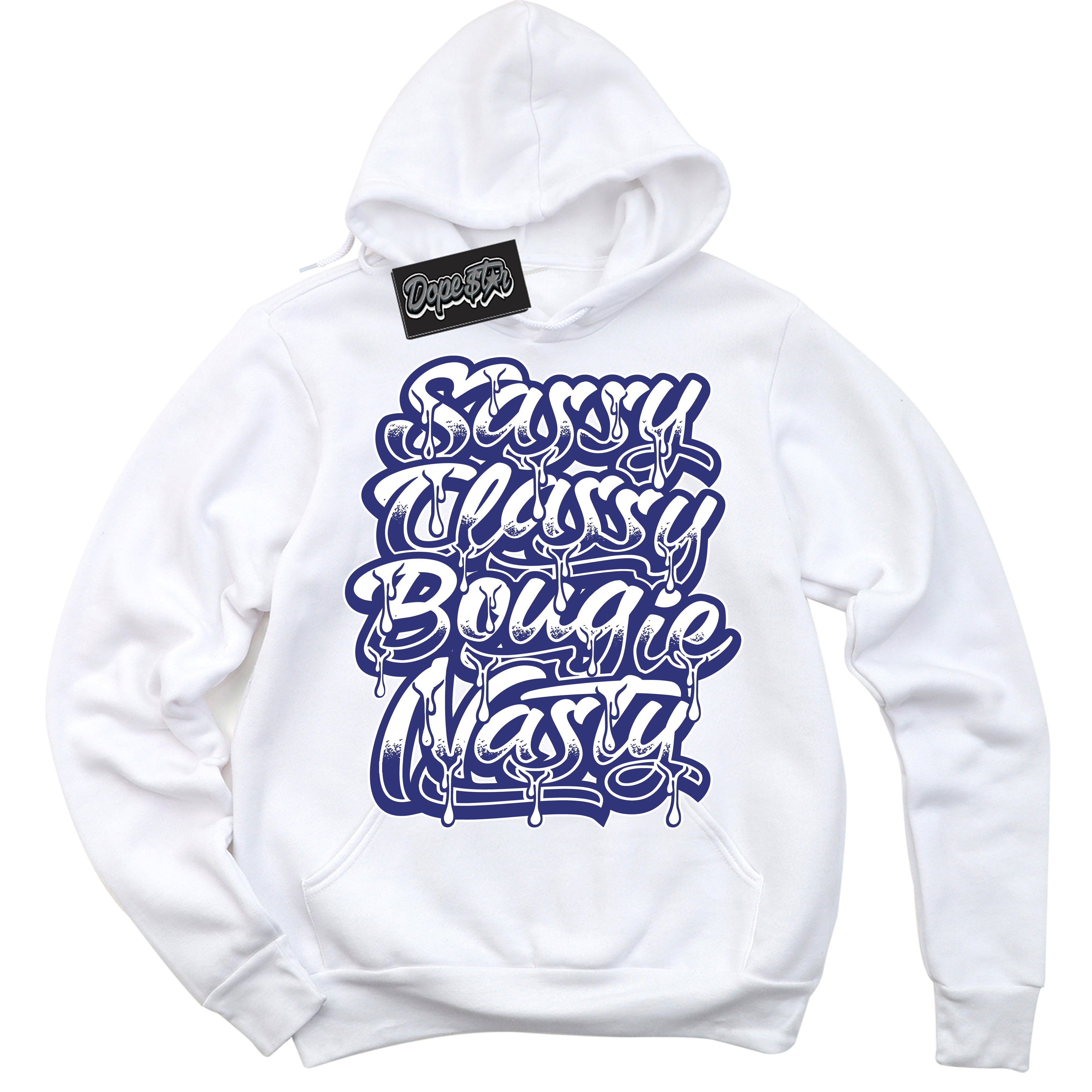 Cool White Hoodie with “ Sassy Classy ”  design that Perfectly Matches Concord Dunk.