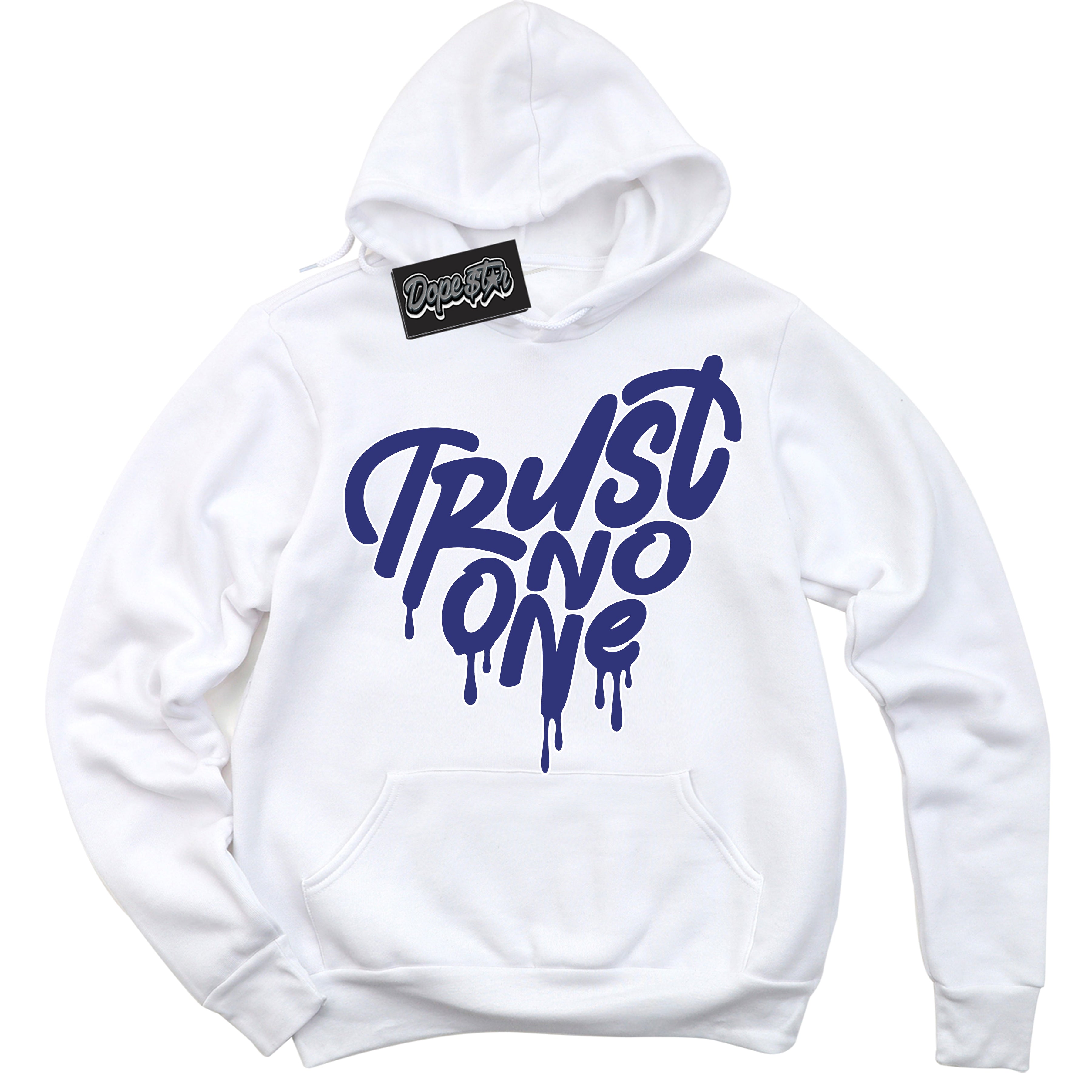 Cool White Hoodie with “ Trust No One Heart ”  design that Perfectly Matches Concord Dunk.