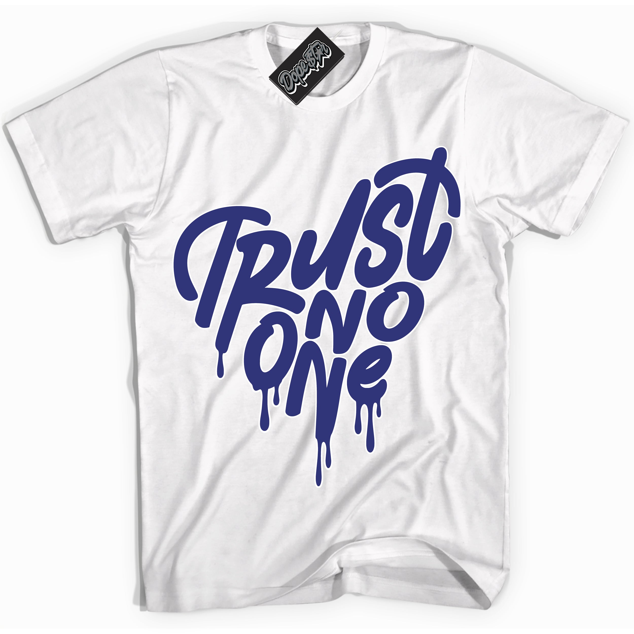 Cool White Shirt with “ Trust No One Heart ” design that perfectly matches Concord Dunk.