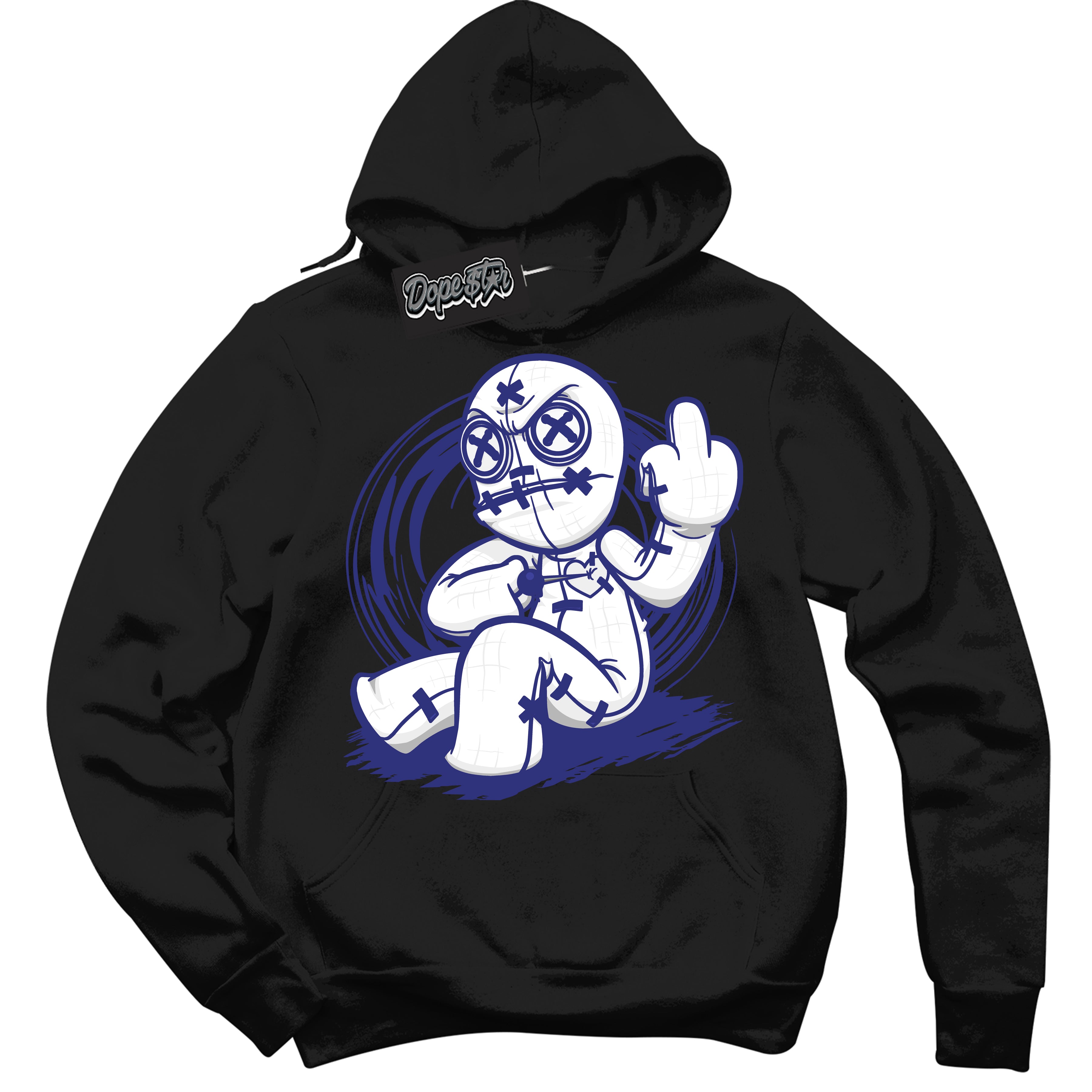 Cool Black Hoodie with “ Voodoo Doll ”  design that Perfectly Matches Concord Dunk.